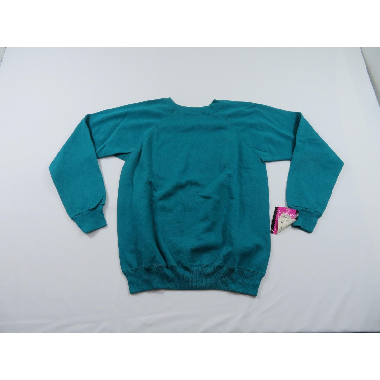 Hanes Hanes Her Way Blank Plain Sweatshirt 50/50 Teal Sz L 90s Size L / US 10 / IT 46 - 1 Thumbnail
