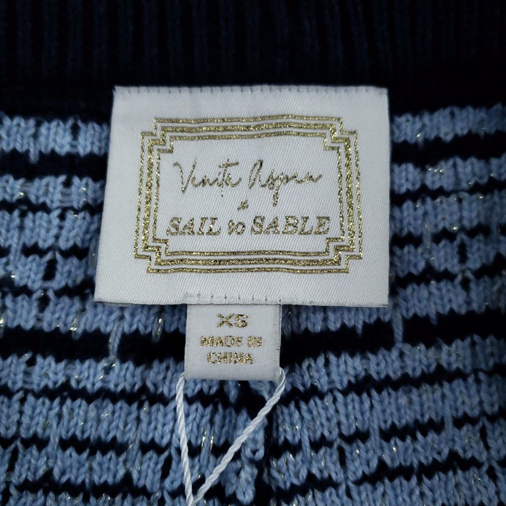 Vintage Venita Aspen Sail to Sable Skirt Womens XS Light Chambray Knit Mini Tweed Size 26" / US 2 / IT 38 - 6 Thumbnail