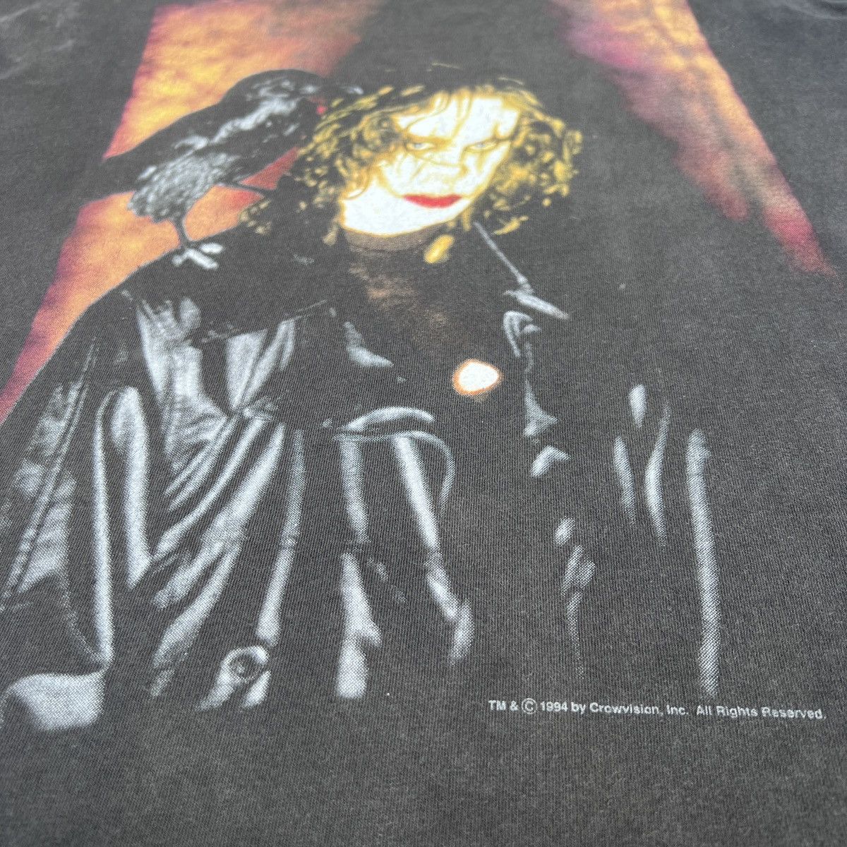Expert Horror Vintage 90s The Crow Brandon Lee Movie Tee XL Faded Thrashed Size US XL / EU 56 / 4 - 6 Thumbnail
