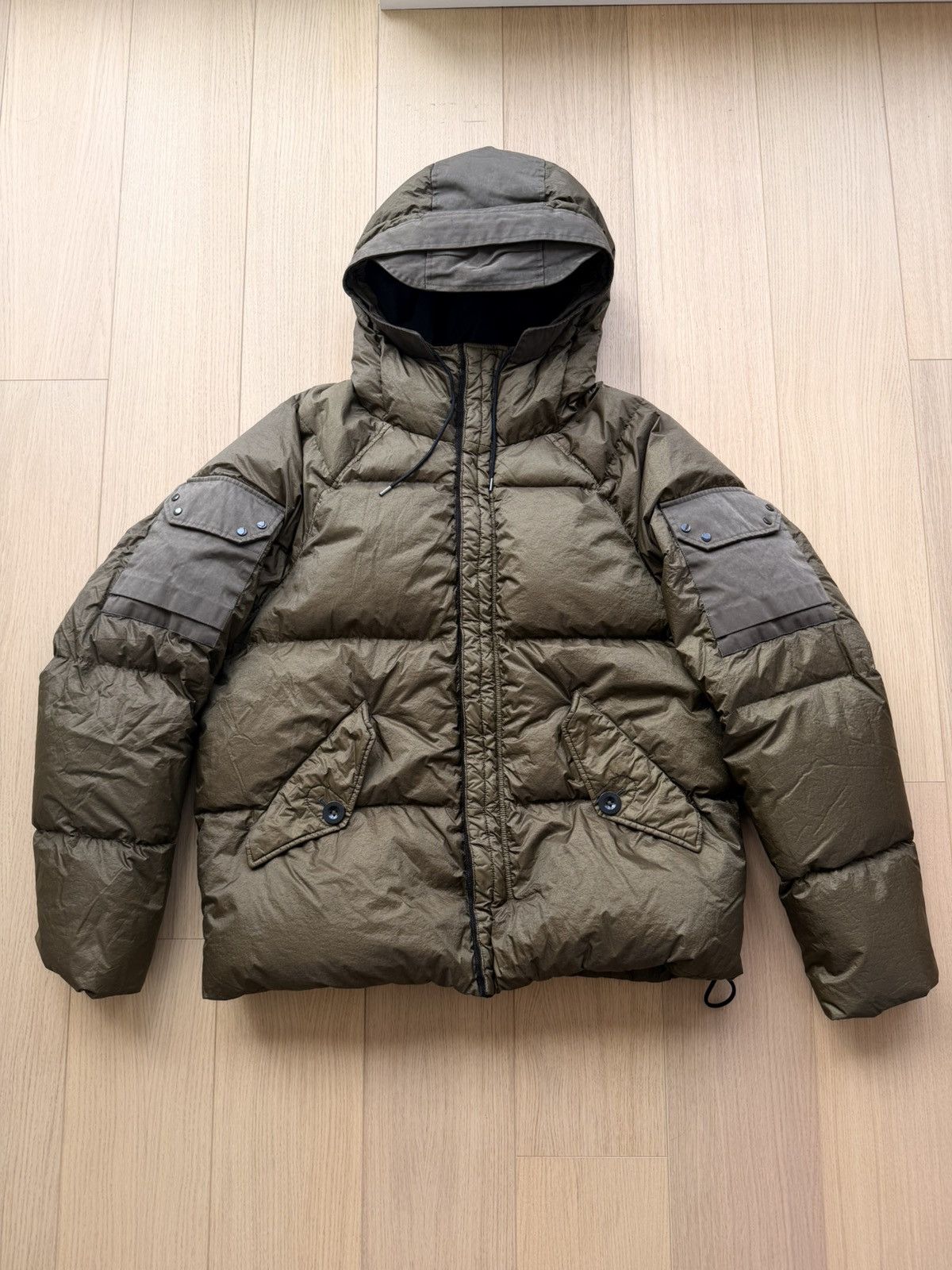 Ten C Ten C Iced Combo Down Jacket Olive 52/XL Size US XL / EU 56 / 4 - 1 Thumbnail