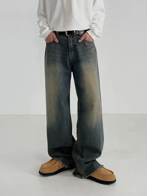 VIBE Blue Baggy Washed Denim Jeans Size US 28 / EU 44 - 1 Thumbnail