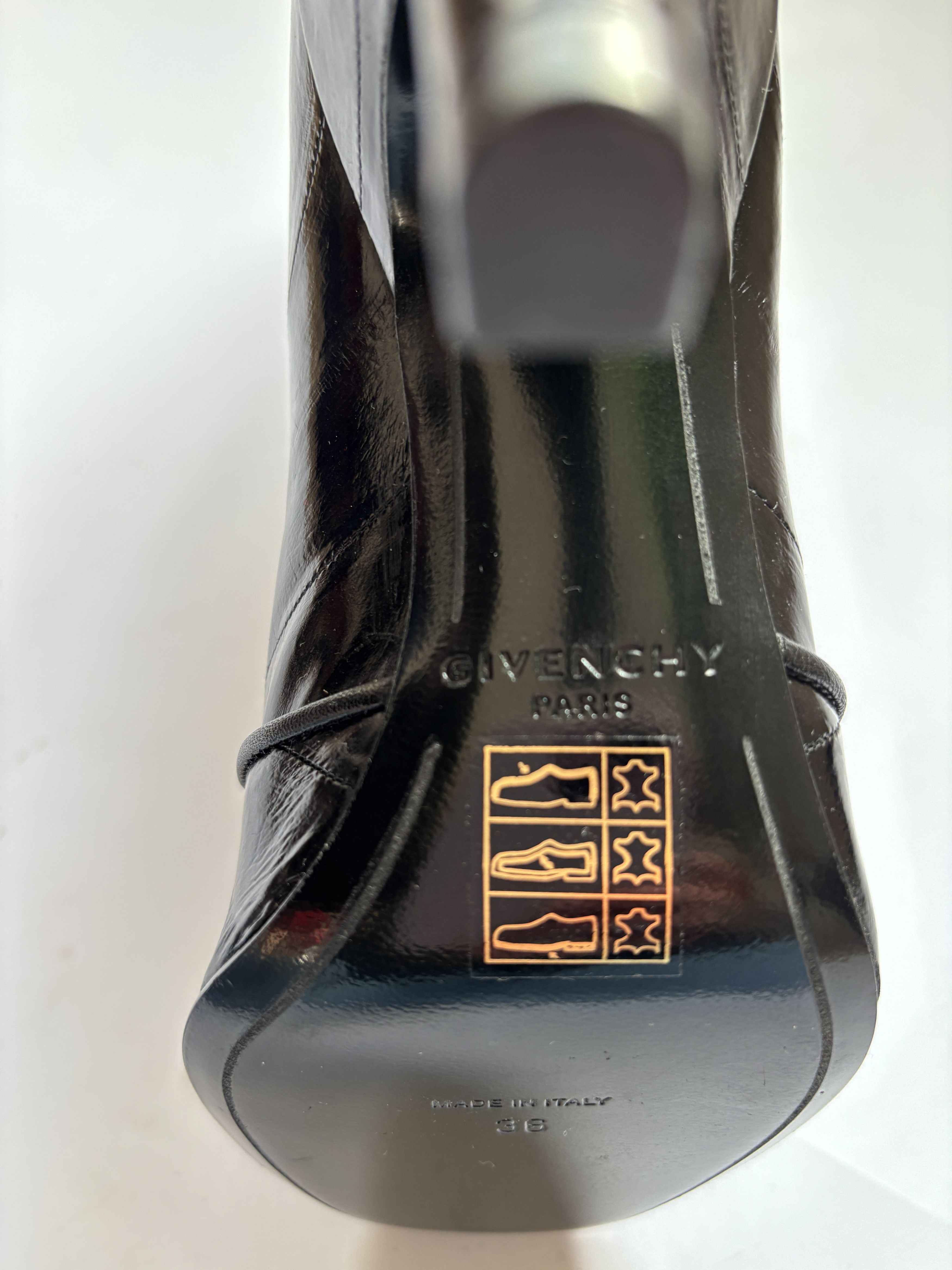 Givenchy ⚡️QUICK SALE⚡️Givenchy Curved Heel Black Eel Leather Boots Size US 6 / IT 36 - 9 Thumbnail