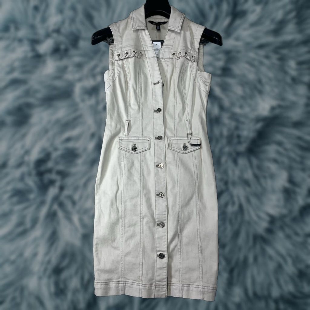 White House Black Market White House Black Market Dress NWT Beige Button-Front V-Neck Sleeveless Knee Length Size 0 Pencil Women Shoes? Size XS / US 0-2 / IT 36-38 - 1 Thumbnail