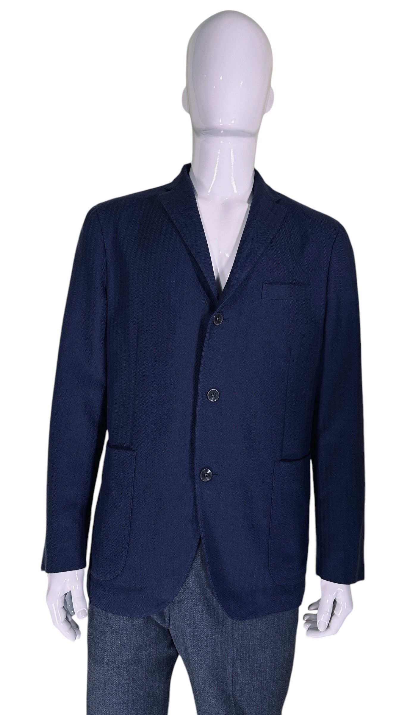 Boglioli Blue Striped Dover Blazer Size 54R - 1 Thumbnail