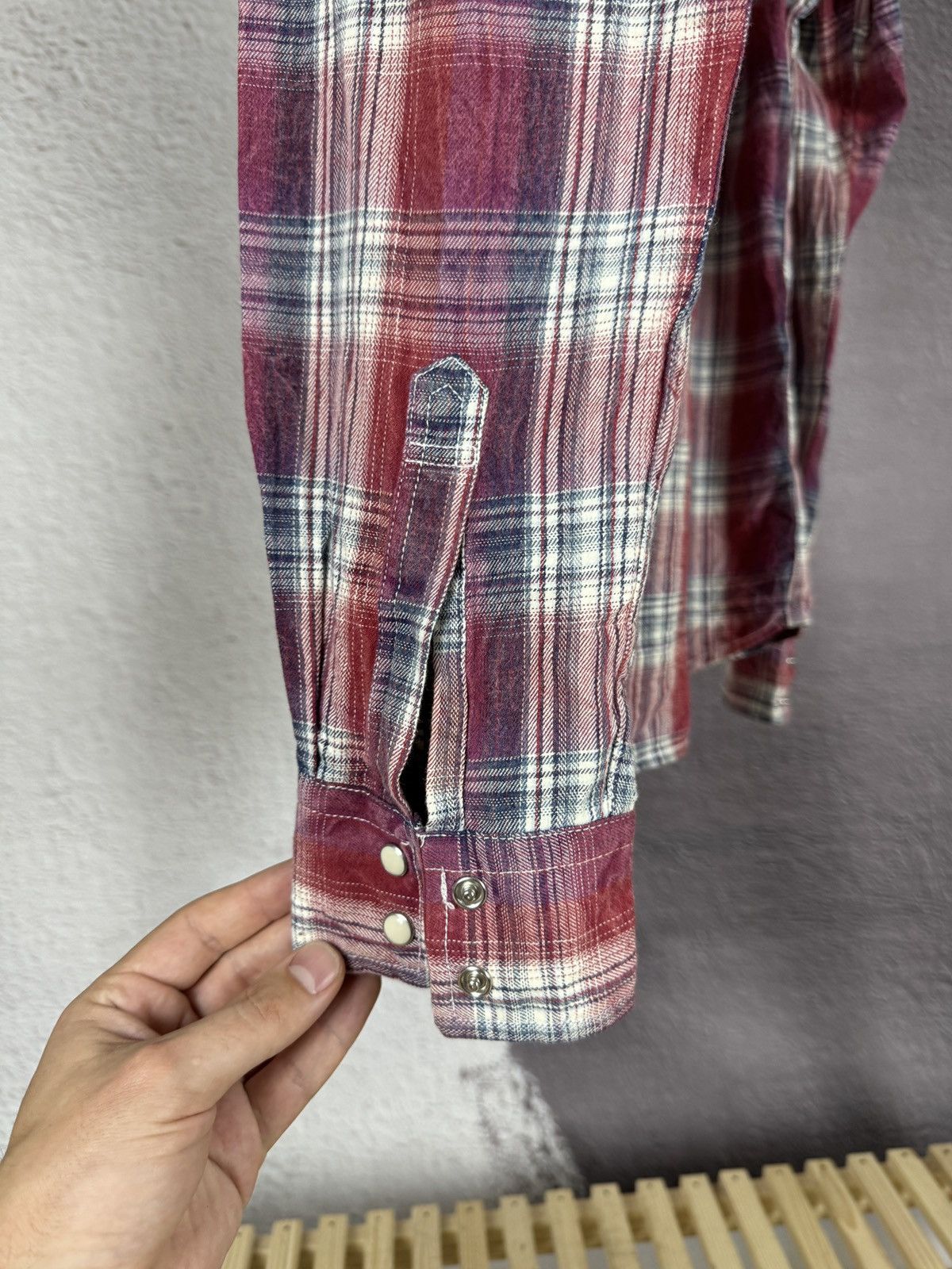 Flannel Gembony Japanese style red flannel vintage checkered shirt Size US L / EU 52-54 / 3 - 14 Thumbnail