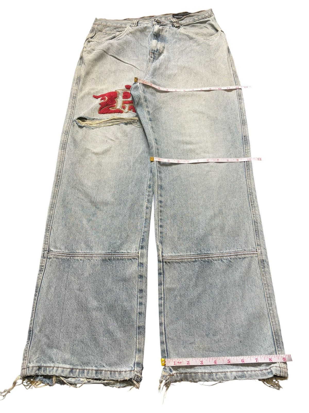 Phat Farm Vintage Phat Farm Embroidered Distress Baggy Jeans Size US 32 / EU 48 - 8 Thumbnail