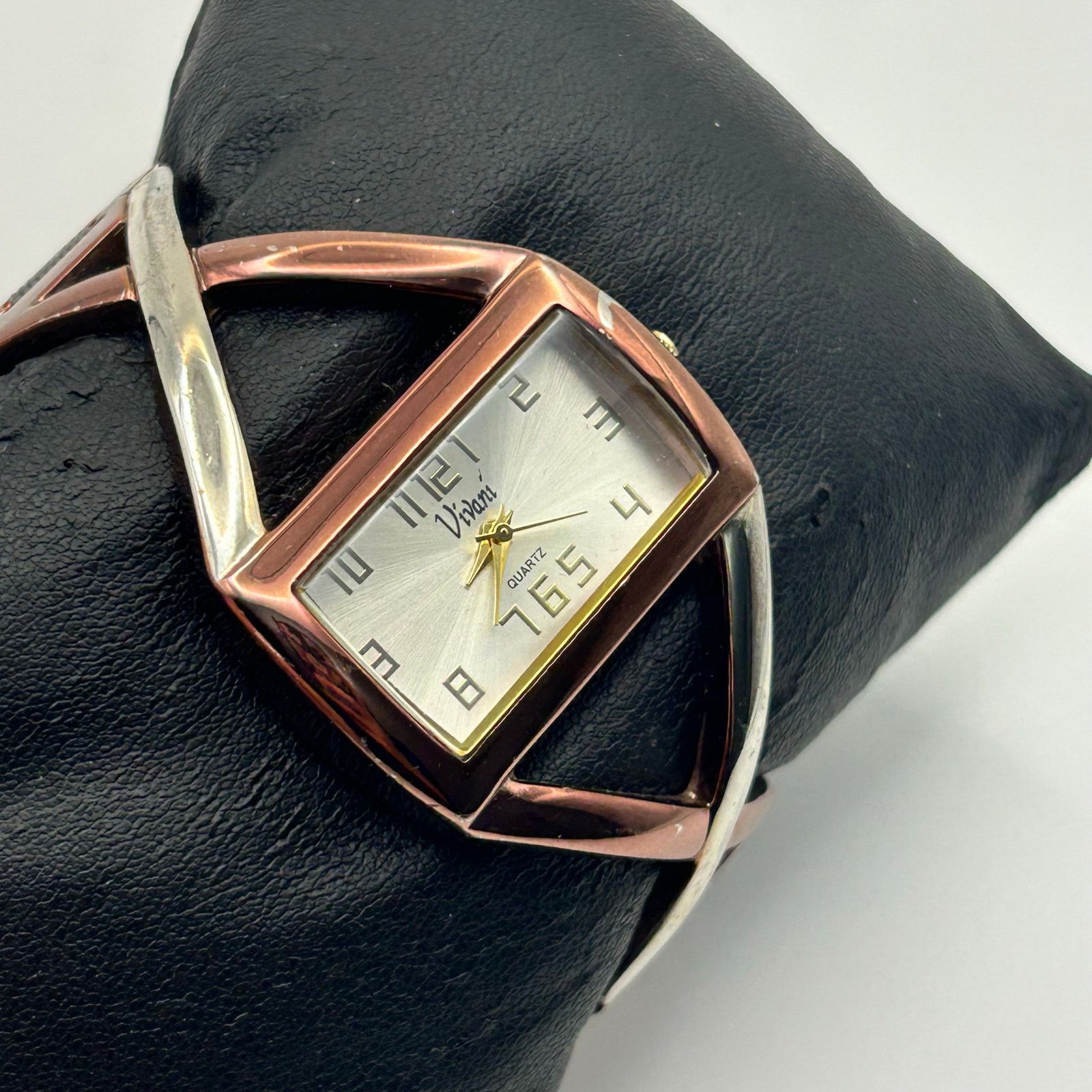 The Unbranded Brand Vivani TwoTone Bronze & Gold Tone Bangle Style Band Watch Size ONE SIZE - 2 Thumbnail