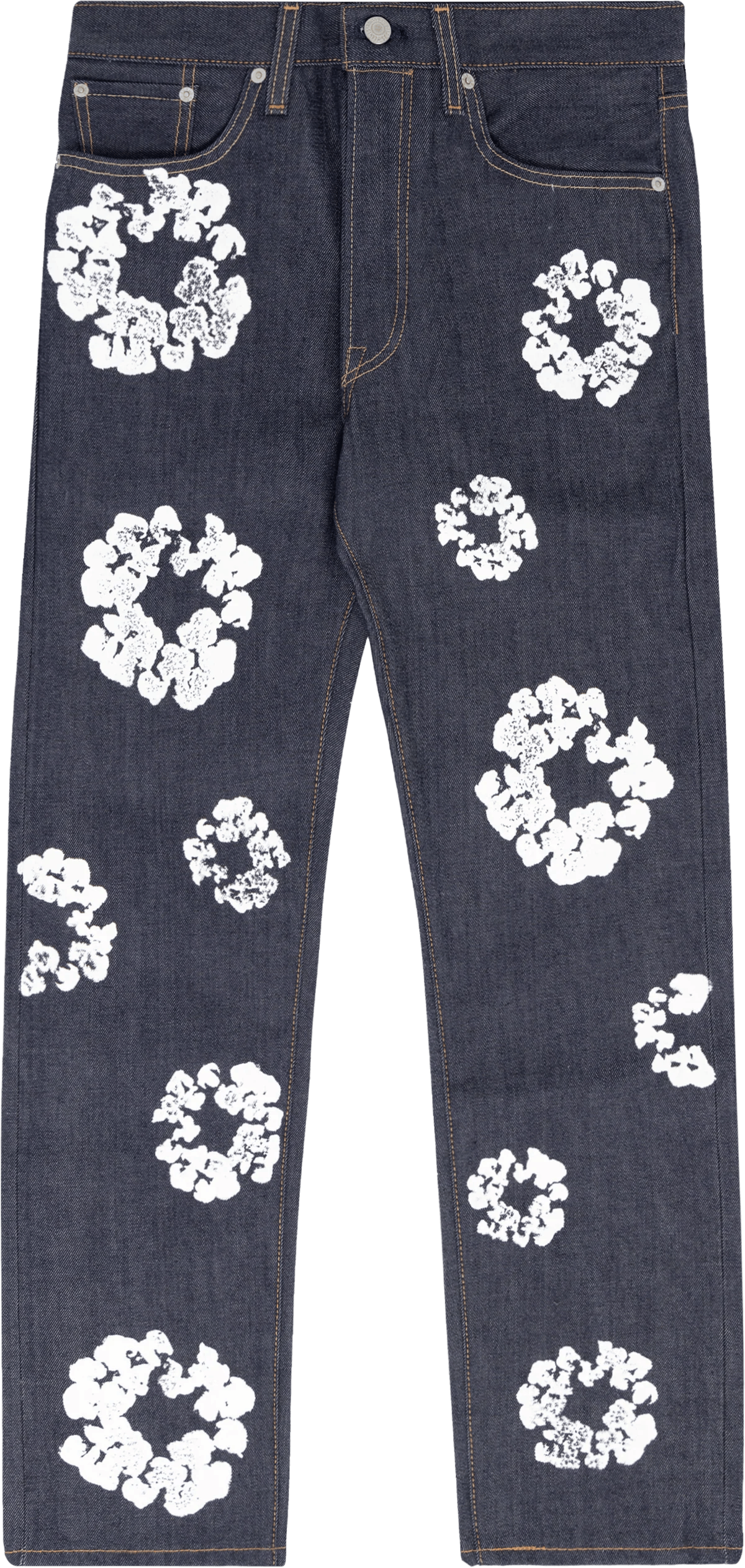 image of Denim Tears Cotton Wreath Jean Indigo Selvedge in Blue, Men's (Size 38)