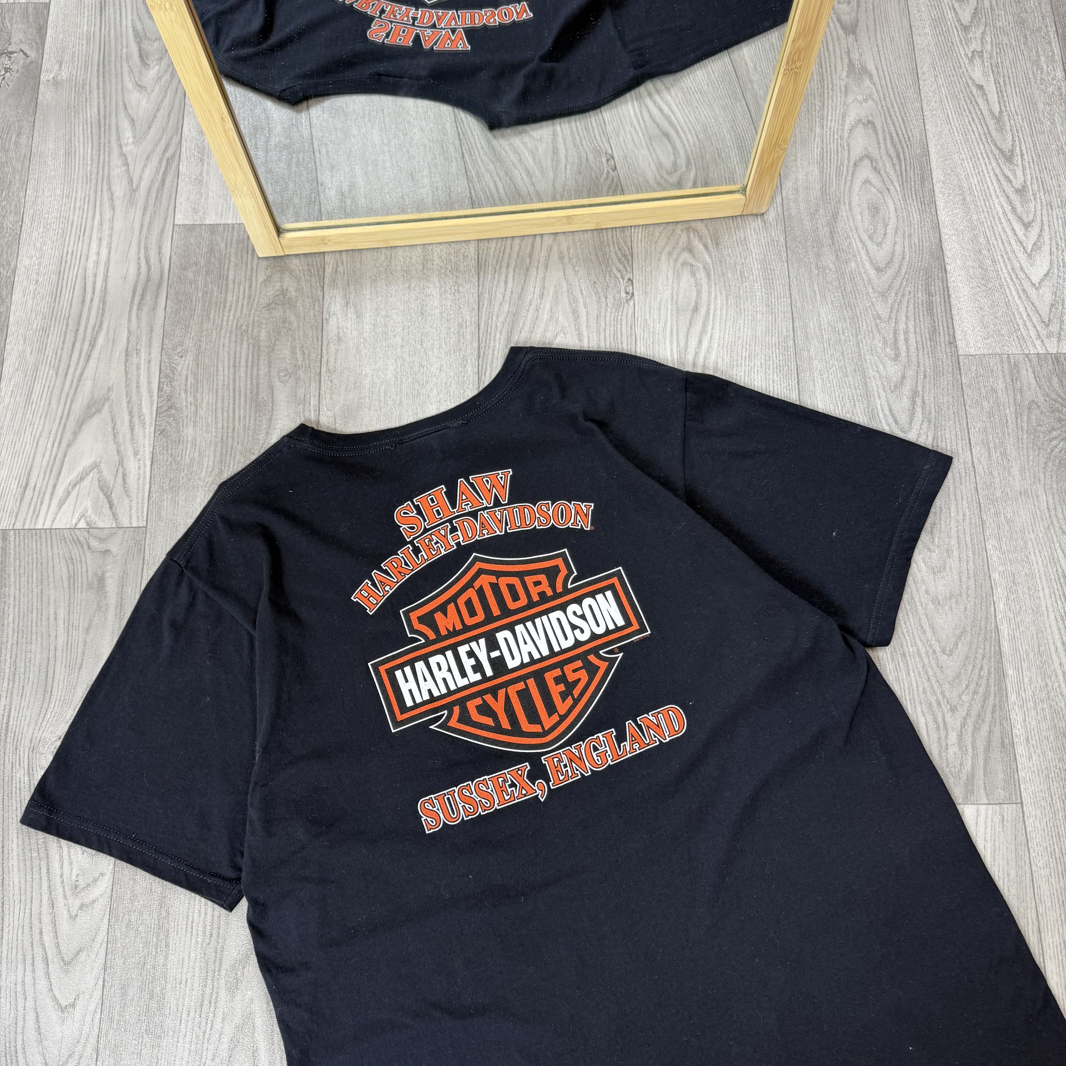 Harley Davidson Vintage Harley Davidson 90s Graphic Tee Shirt Black L Size US L / EU 52-54 / 3 - 10 Thumbnail