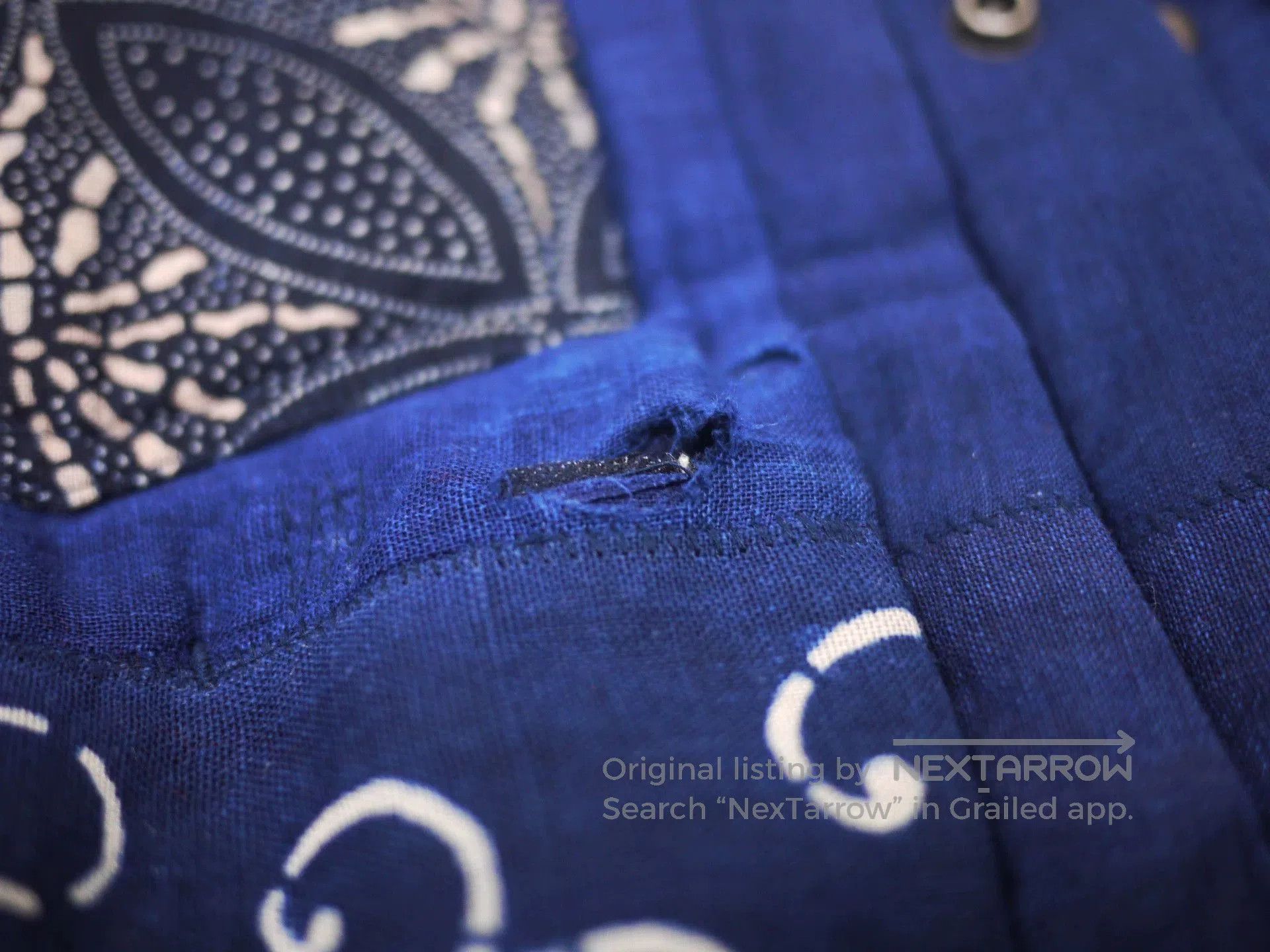 Visvim Blue Patchwork Button-Up Jacket Size M. Size US M / EU 48-50 / 2 - 9 Thumbnail