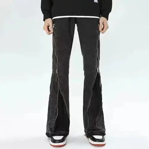 Japanese Brand × Jean High street handsome wide-leg jeans with zipper design Size US 32 / EU 48 - 1 Thumbnail