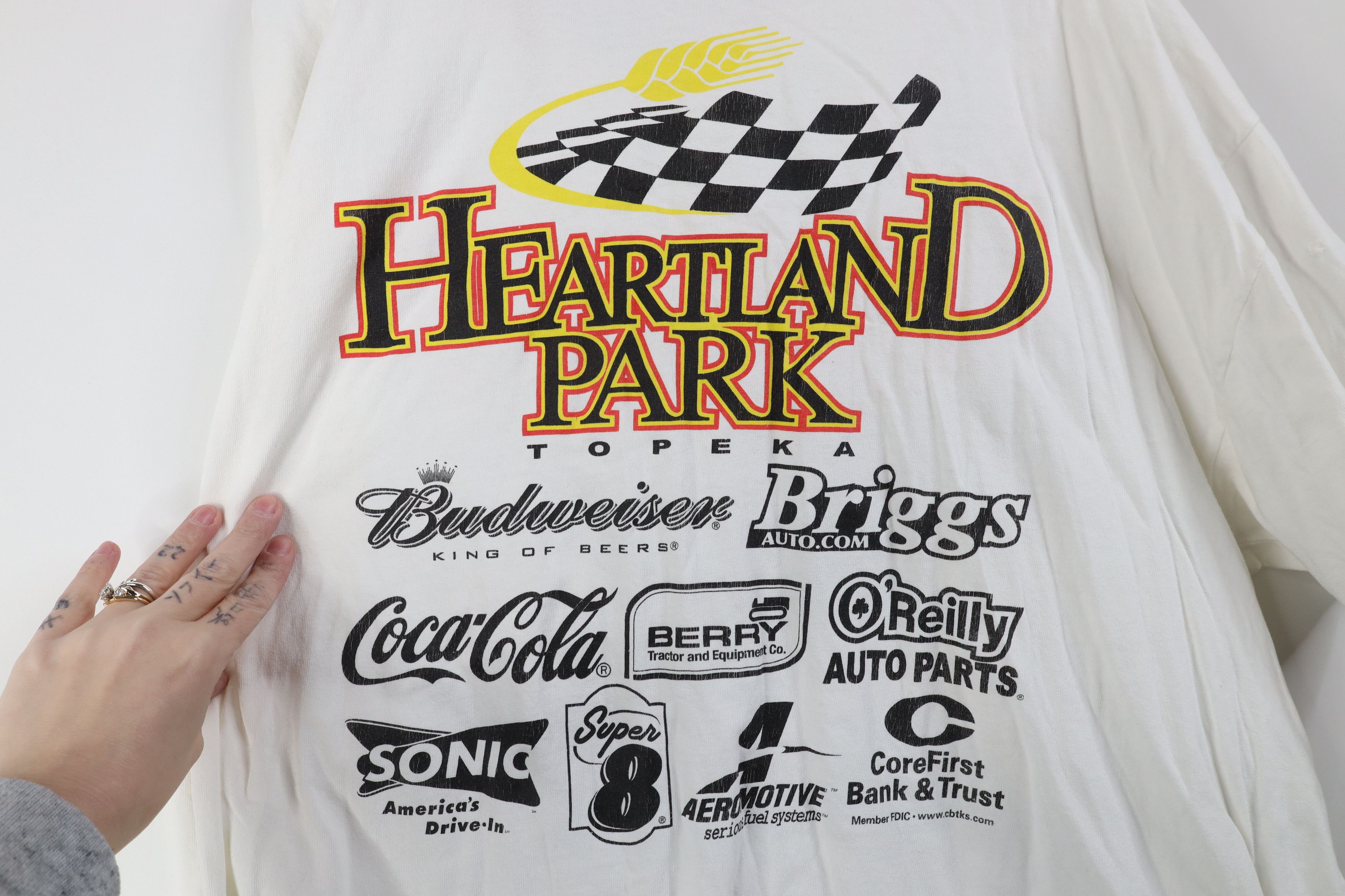 Vintage Vintage Y2K Streetwear Park Topeka Kansas Racing T-Shirt Size US XXL / EU 58 / 5 - 13 Thumbnail