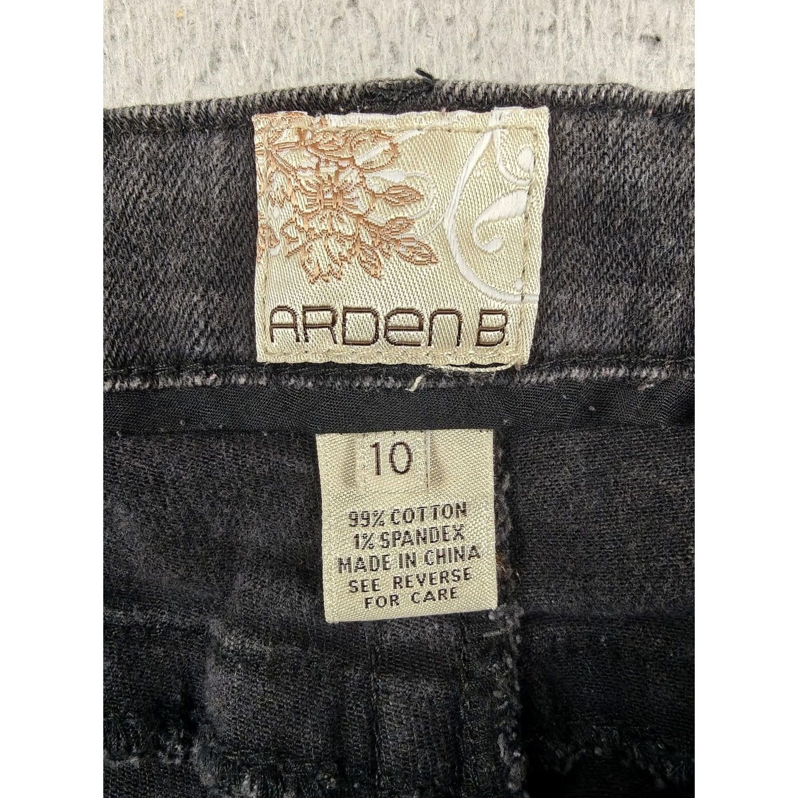 Vintage VINTAGE Arden B Jeans Womens 10 Black Charcoal Skinny Studded Ankle Zip Y2K Pants Womens Jeans Size 32" / US 10 / IT 46 - 4 Thumbnail