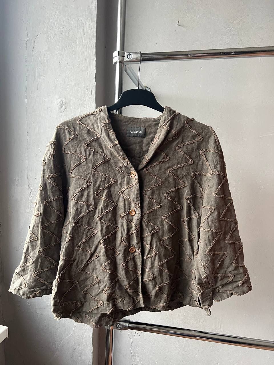 OSKA OSKA DESIGN LINEN JAPANESE BUTTON BLAZER JACKET RELAXED FIT Size XS / US 0-2 / IT 36-38 - 2 Thumbnail
