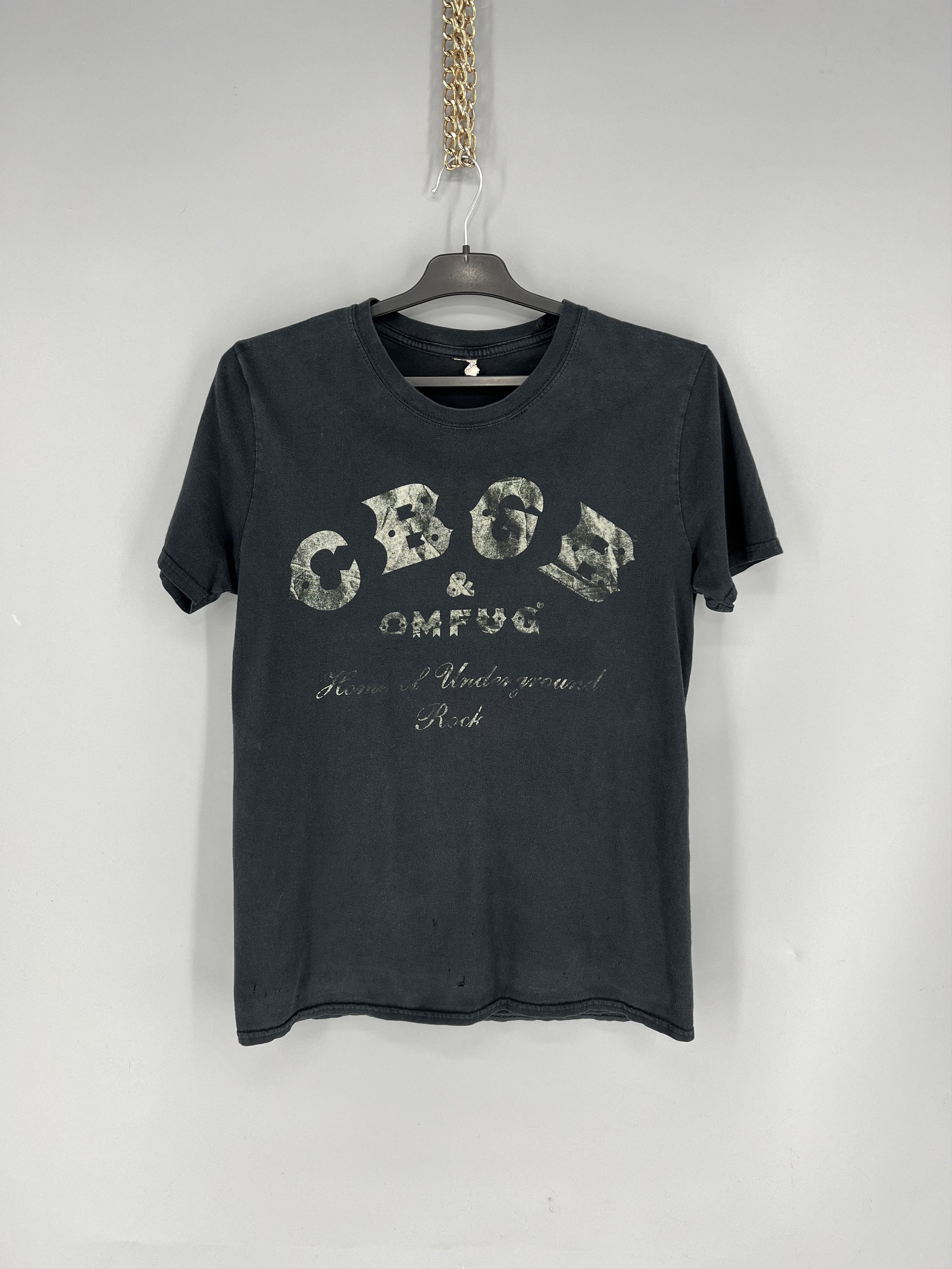 Vintage 90s CBGB And OMFUG deals Home Of Underground T-Shirt Mens Medium Graphic Black