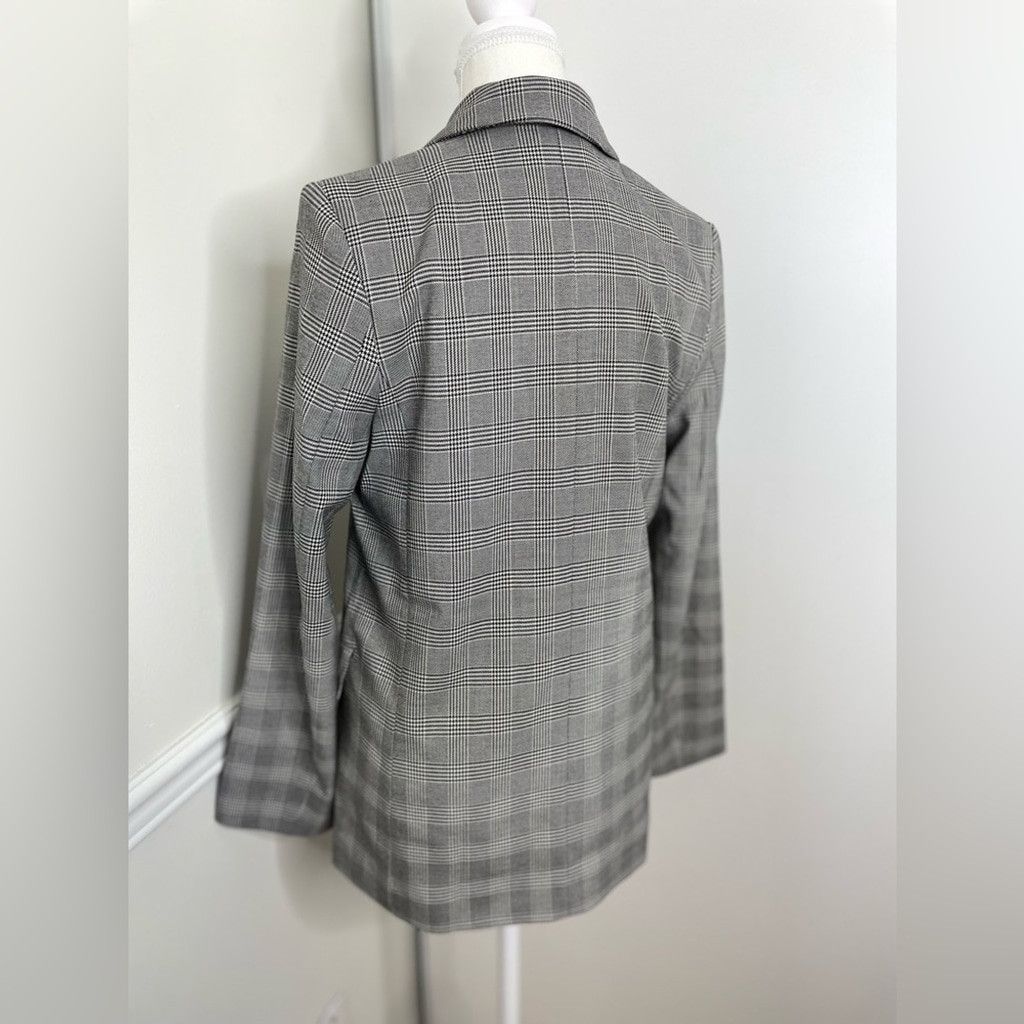 H&M NWT H&M Checkered Double-Breasted Blazer XS Size XS / US 0-2 / IT 36-38 - 8 Thumbnail