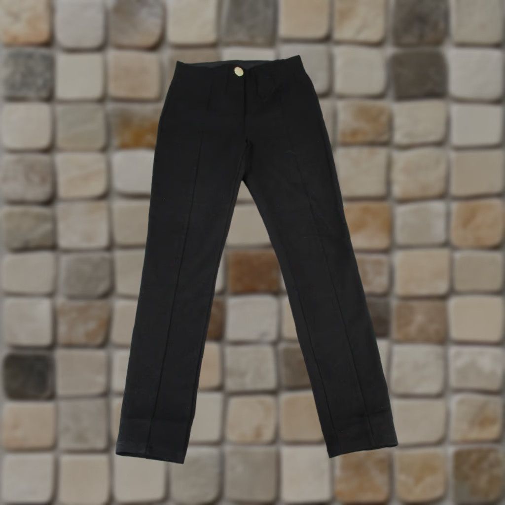 Zara Vintage Zara Pants Womens Medium Black Skinny Pull On 90s Style Knit Stretch Ankle Size 32" / US 10 / IT 46 - 1 Thumbnail