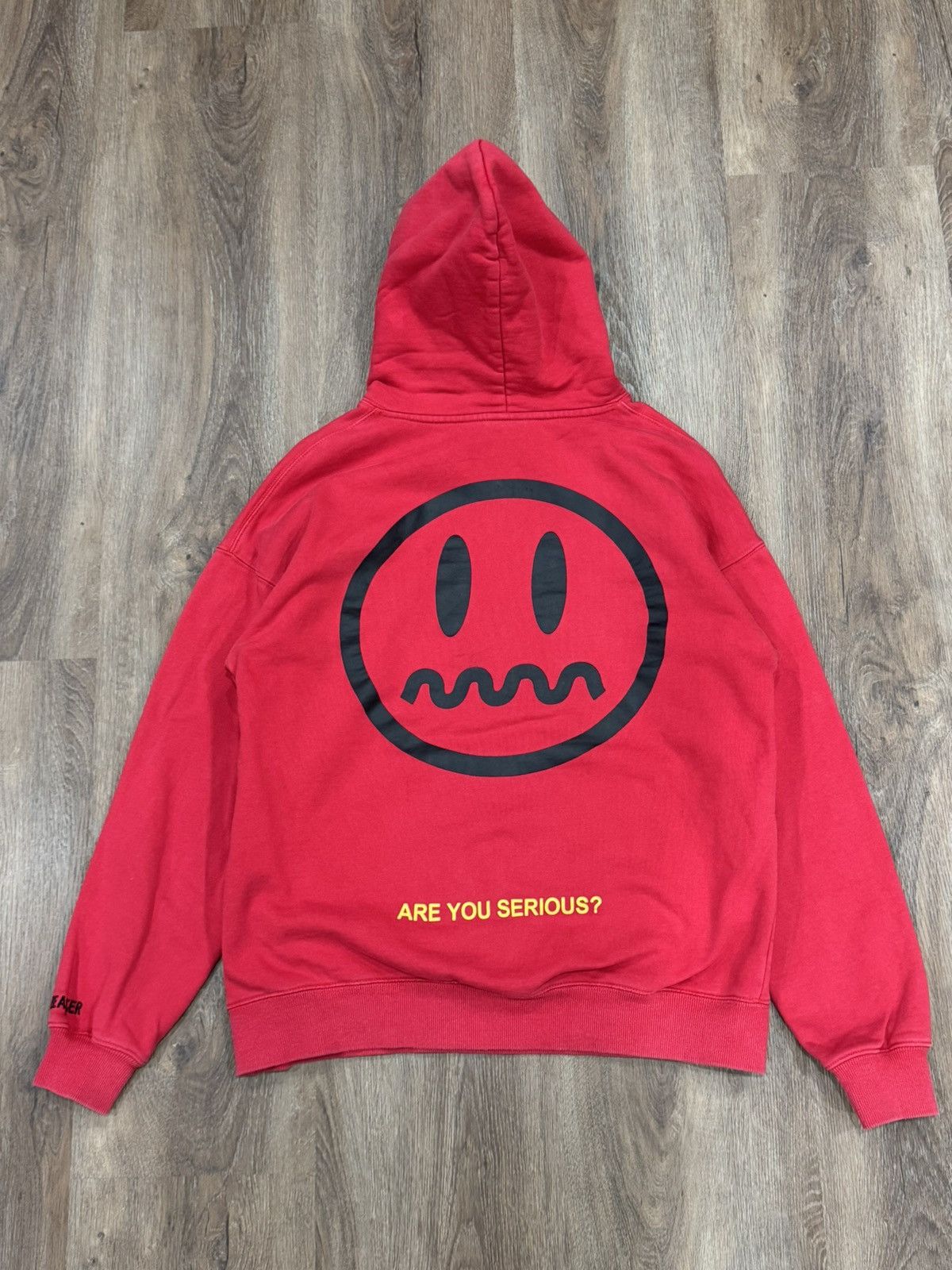 Japanese Brand BEASTER Red Graphic Hoodie “Are You Serious?” I’m Woodman Size US S / EU 44-46 / 1 - 2 Thumbnail