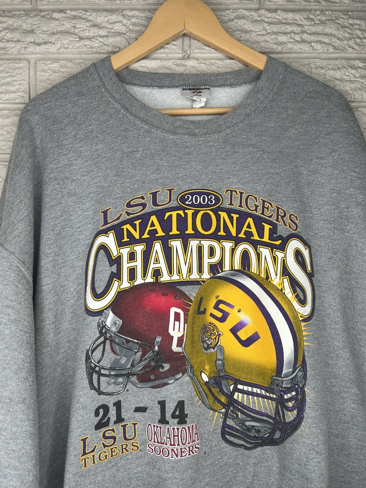 Vintage Vintage 2003 LSU Tigers National Champions Crewneck Size US XXL / EU 58 / 5 - 4 Thumbnail