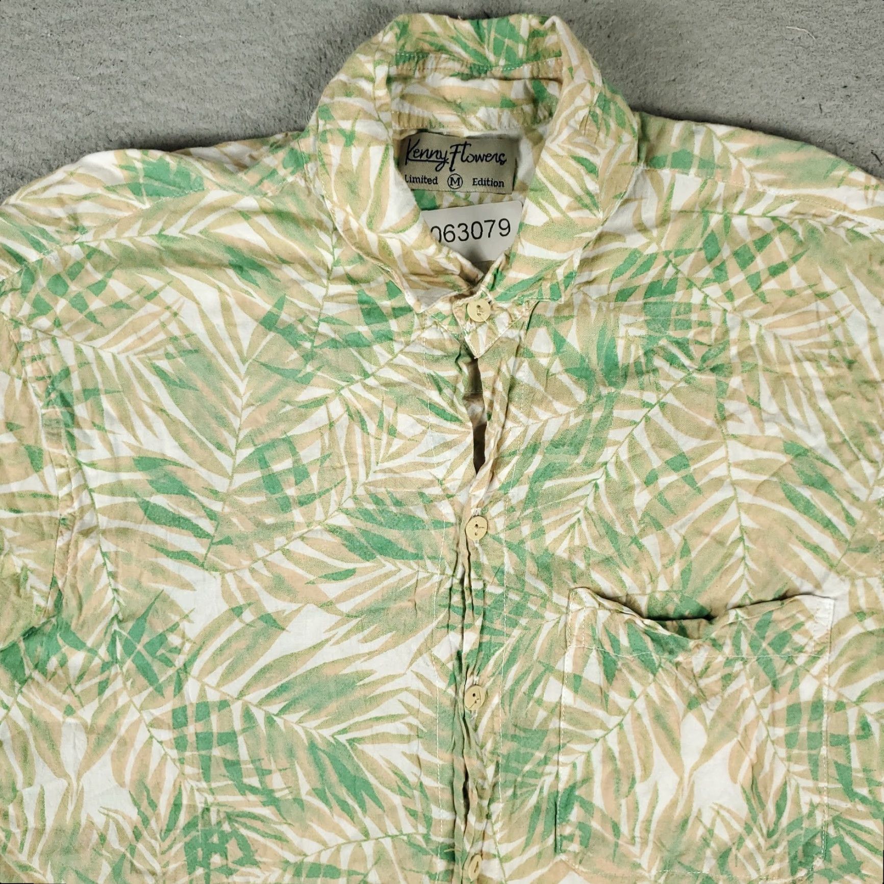 Vintage Kenny Flowers Shirt Mens Medium Beige Floral Button-Up Rayon Limited Edition Size US M / EU 48-50 / 2 - 2 Thumbnail