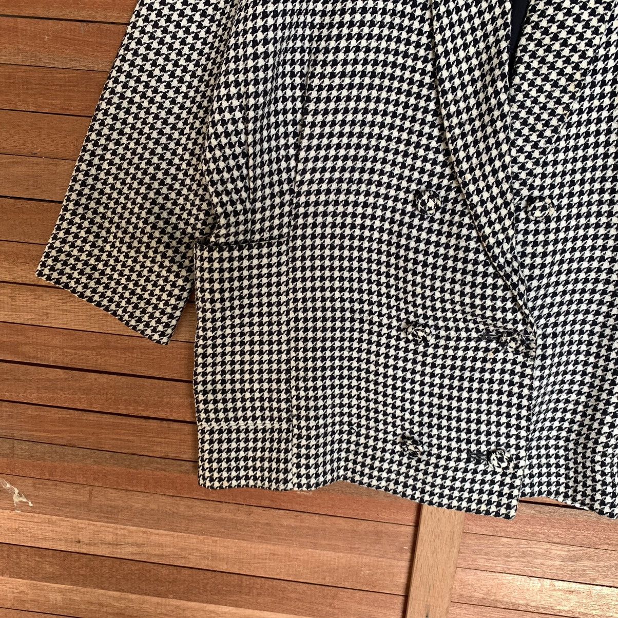 Norma Kamali VINTAGE NORMA KAMALI HOUNDSTOOTH COAT JACKET DOUBLE BREASTED Size XXL / US 16-18 / IT 52-54 - 7 Thumbnail