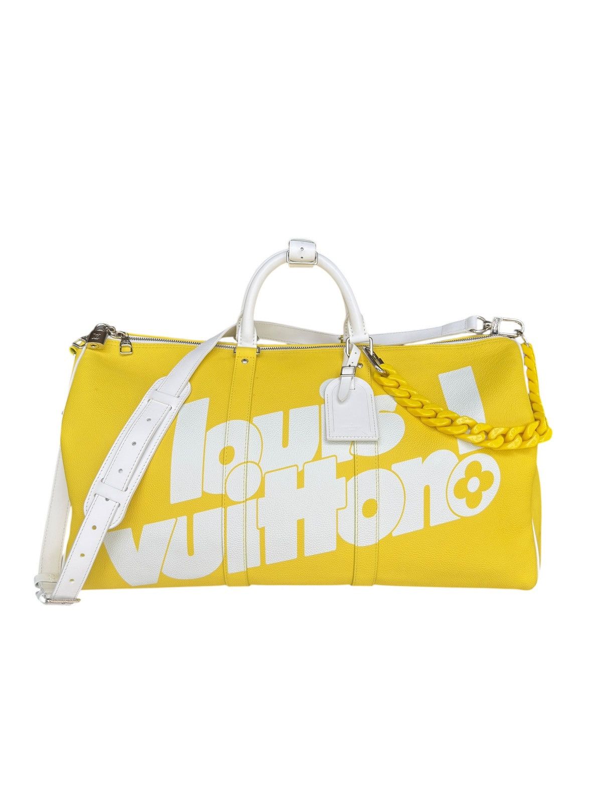 Louis Vuitton Louis Vuitton Keepall Bandouliere 50 Yellow Duffle Bag Size ONE SIZE - 1 Thumbnail