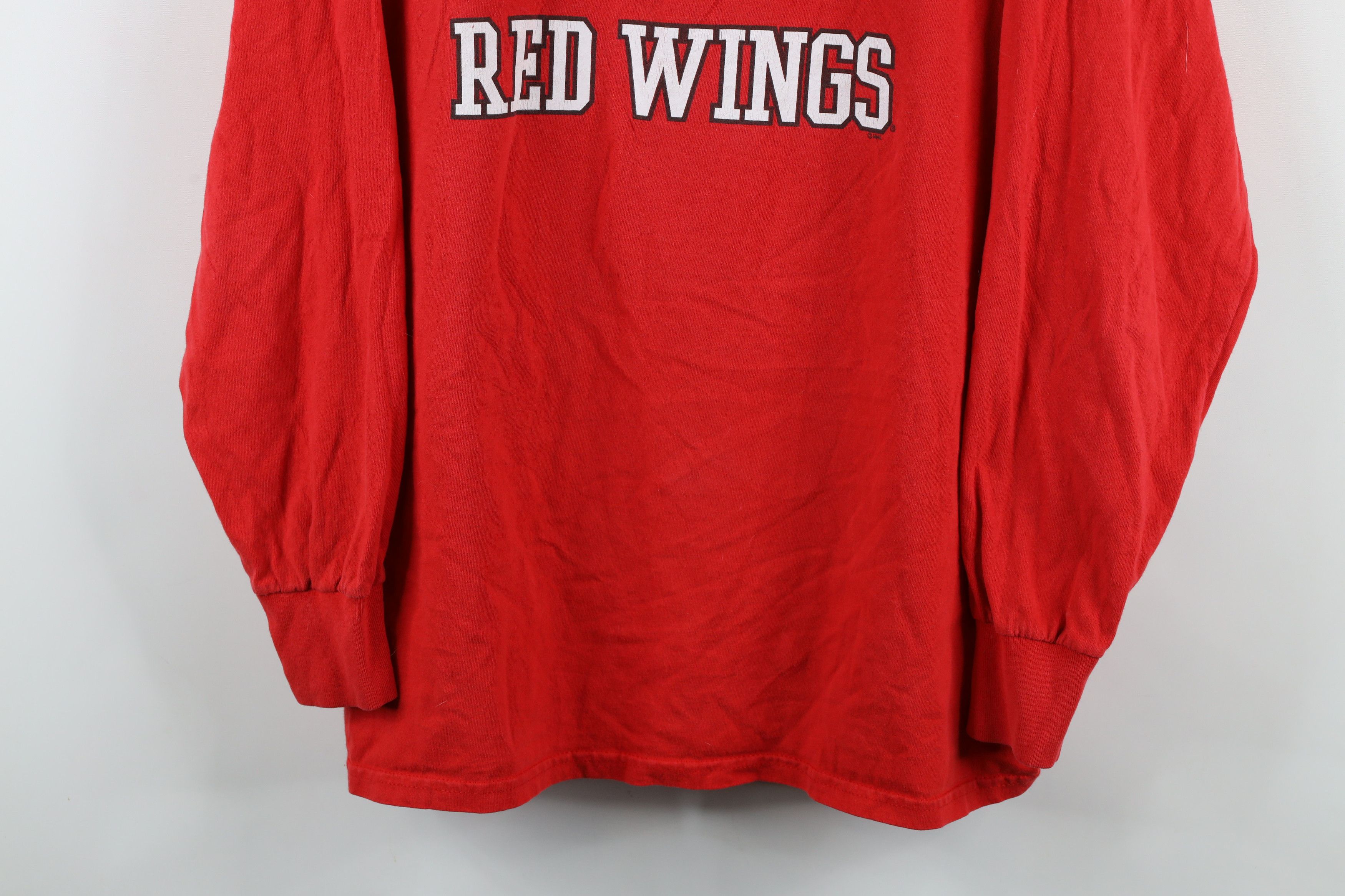 Majestic × Vintage Vintage Majestic Red Wings Hockey Long Sleeve T-Shirt Red Size US XL / EU 56 / 4 - 3 Thumbnail