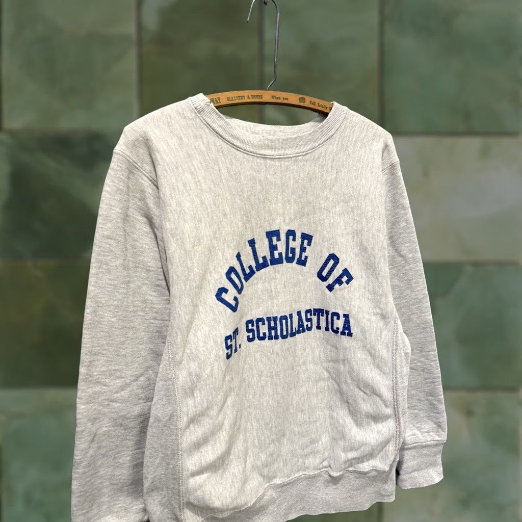 Champion VINTAGE Champion Sweatshirt College Of St Scholastica Gray M 80s Reverse Weave Mens Size US M / EU 48-50 / 2 - 1 Thumbnail