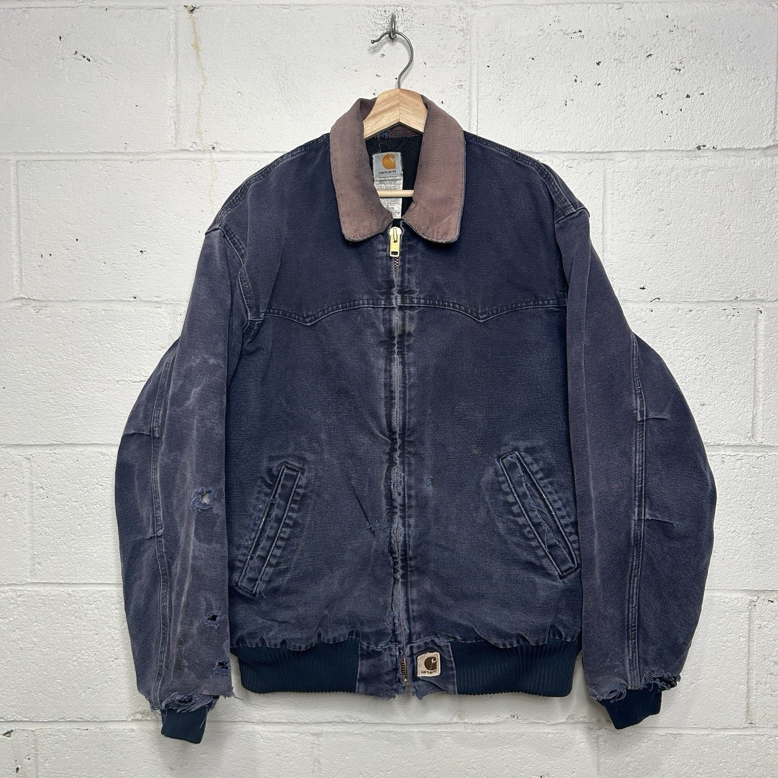 Carhartt Vintage Carhartt Quilted Santa Fe Jacket “Midnight Blue” J14 Size US XL / EU 56 / 4 - 1 Thumbnail