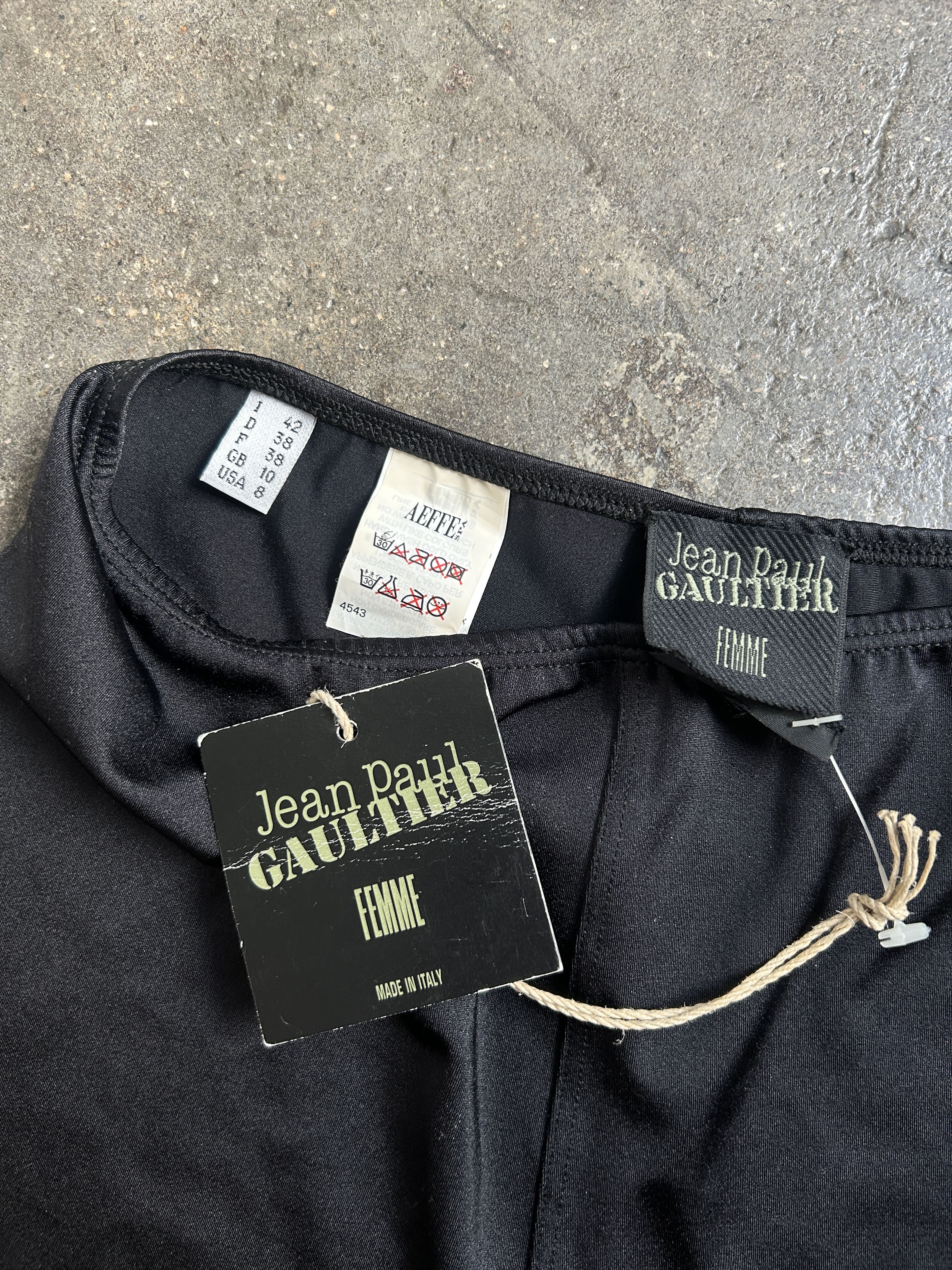 Jean Paul Gaultier Brand New w/ Tags JPG Vintage Rare Tights w/ pattern Size 28" / US 6 / IT 42 - 3 Thumbnail