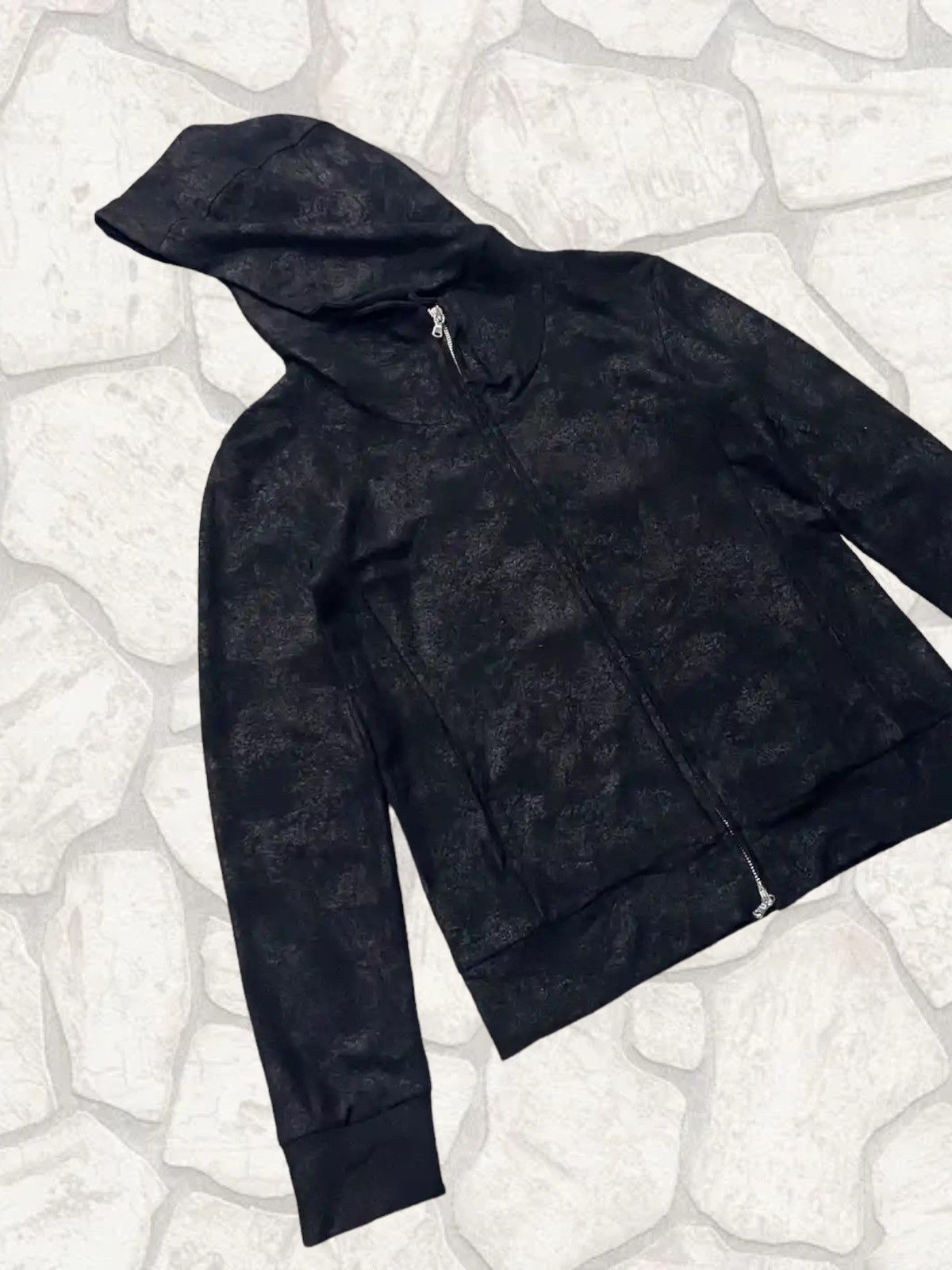 Japanese Brand × Tornado Mart 2000s Tornado Mart Wax Style Slime Fit Zip Up Hoodie Size US S / EU 44-46 / 1 - 3 Thumbnail