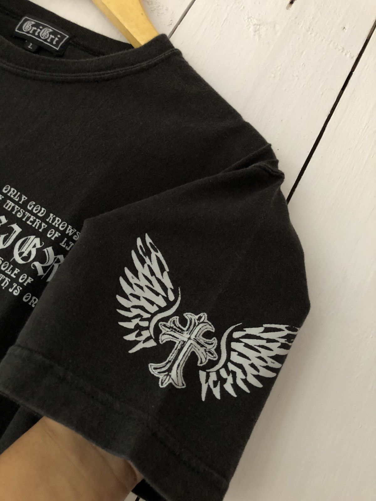 If Six Was Nine × Japanese Brand × Le Grande Bleu (L.G.B.) JAPANESE GRIGRI THE ONLY GOD KNOWS POEM SHIRT Size US L / EU 52-54 / 3 - 6 Thumbnail