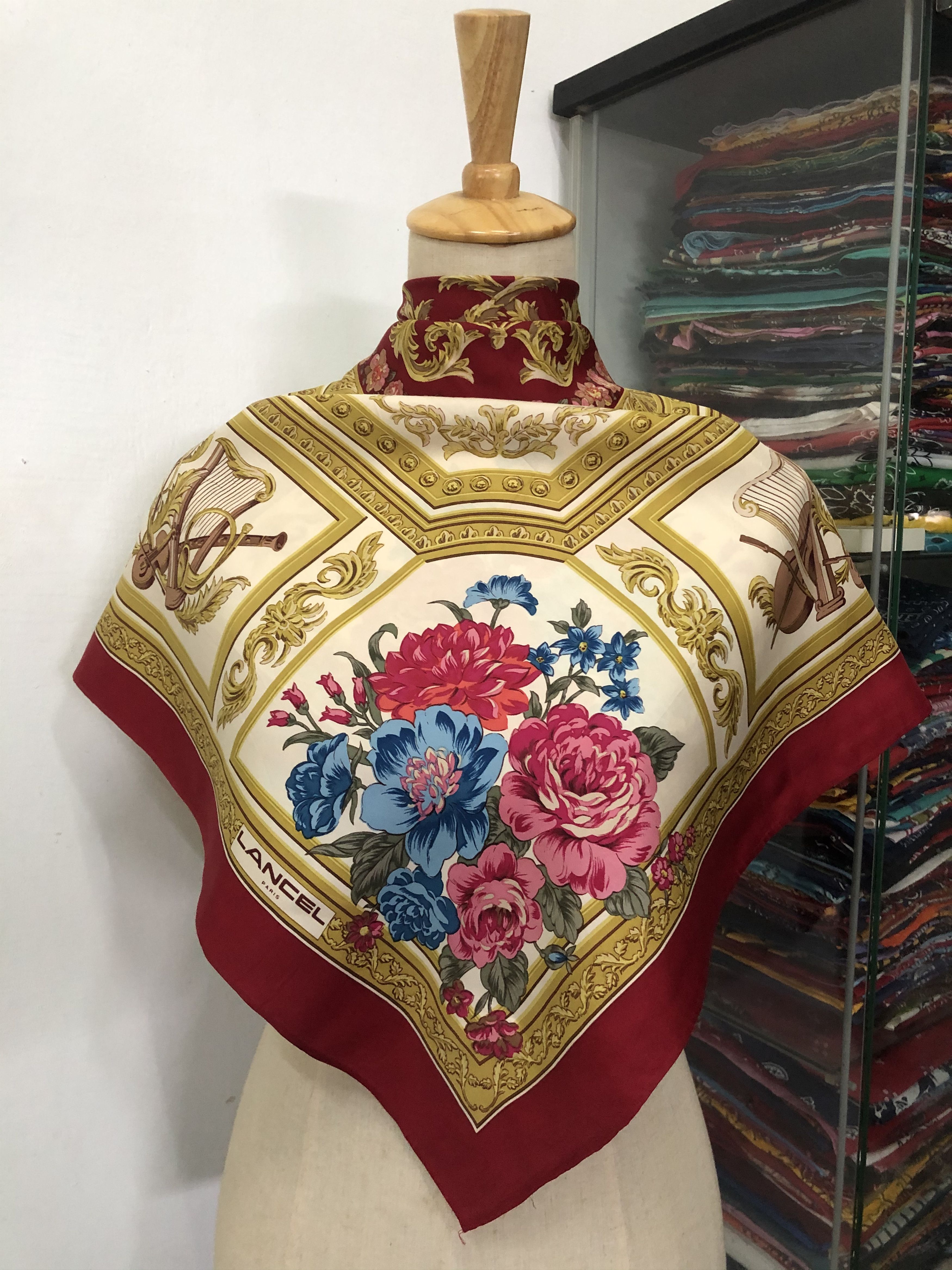 Lancel × Vintage Vintage Lancel Silk Scarf Size ONE SIZE - 1 Thumbnail