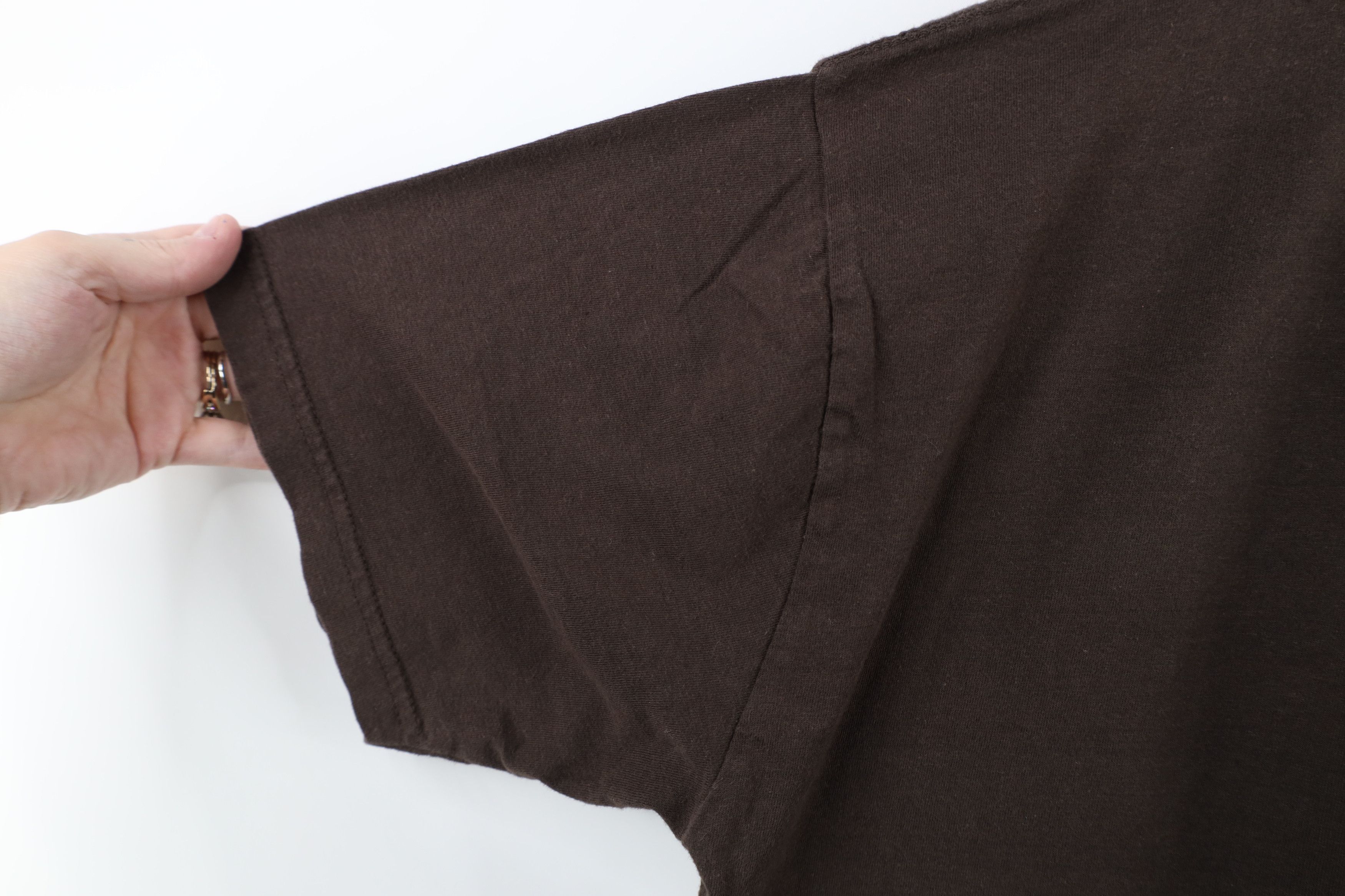 Vintage Vintage 90s Streetwear Blank Short Sleeve T-Shirt Brown Size US XXL / EU 58 / 5 - 6 Thumbnail