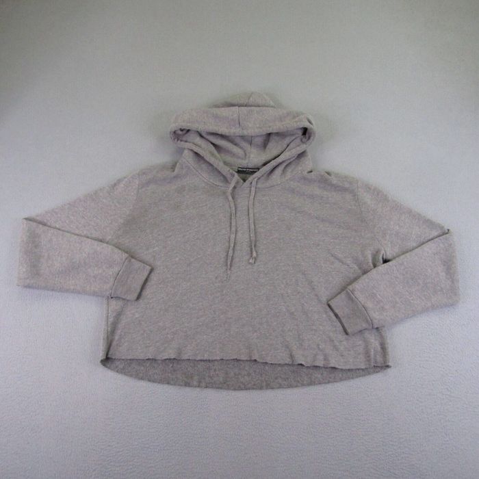 Brandy Melville Brandy Melville Hoodie Womens One Size Gray Sweater Pullover  Cropped Sweatshirt