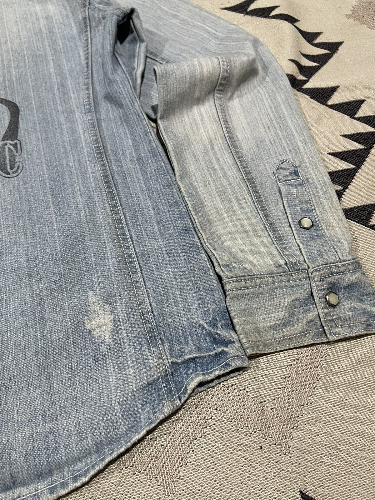 In The Attic 2000s IN THE ATTIC “ROCKERS HEAVEN” DENIM BUTTON UP Size US M / EU 48-50 / 2 - 14 Thumbnail