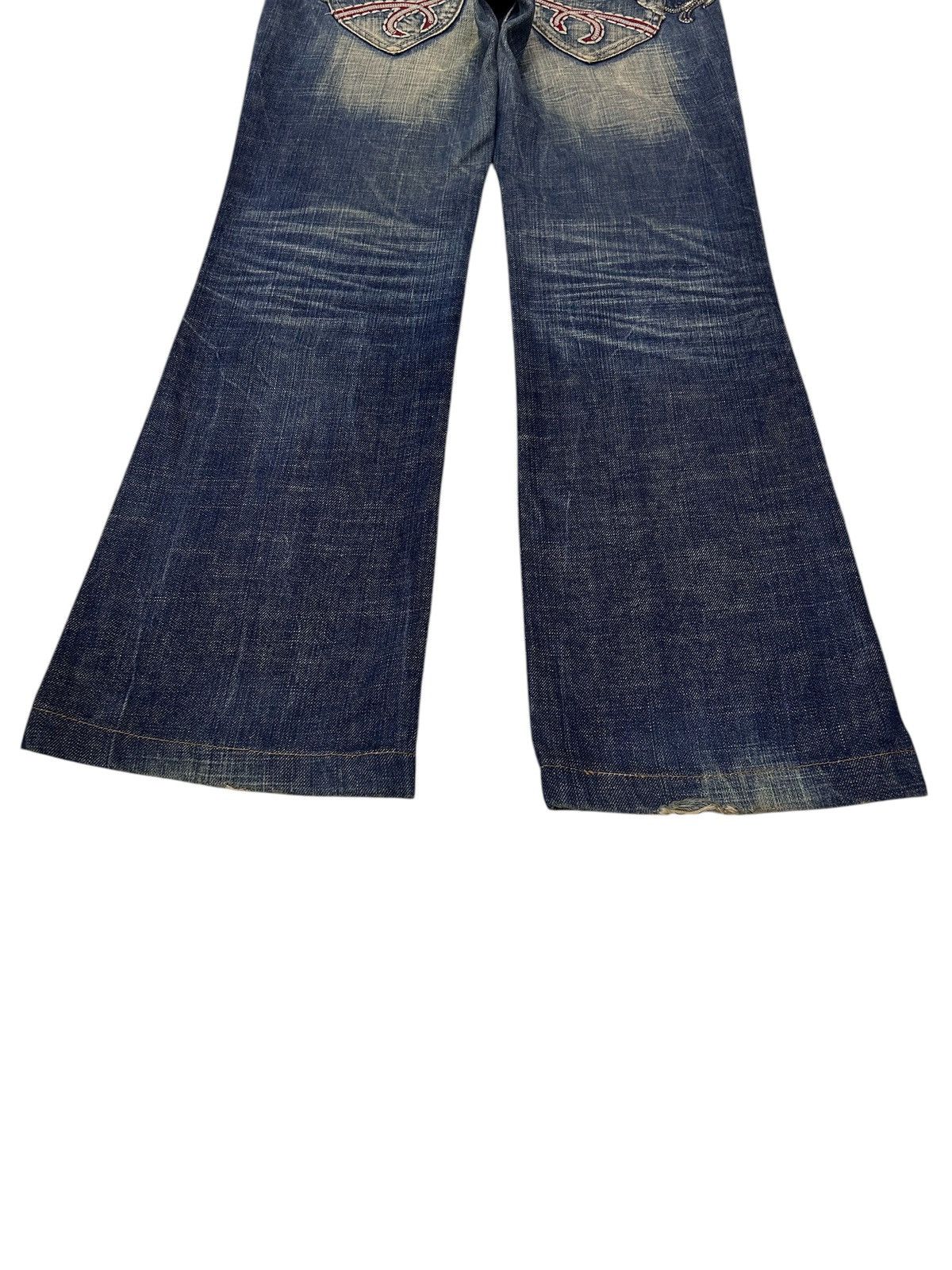 Japanese Brand × Vintage Vintage Japanese Denim Redpepper Mud Wash Flare Jeans Size US 30 / EU 46 - 5 Thumbnail
