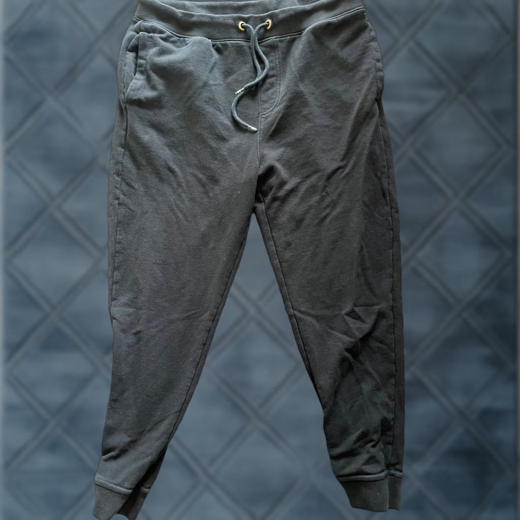 Vintage AERO Jogger Pants Men's Size L Black Elastic Waist Size US 33 - 1 Thumbnail