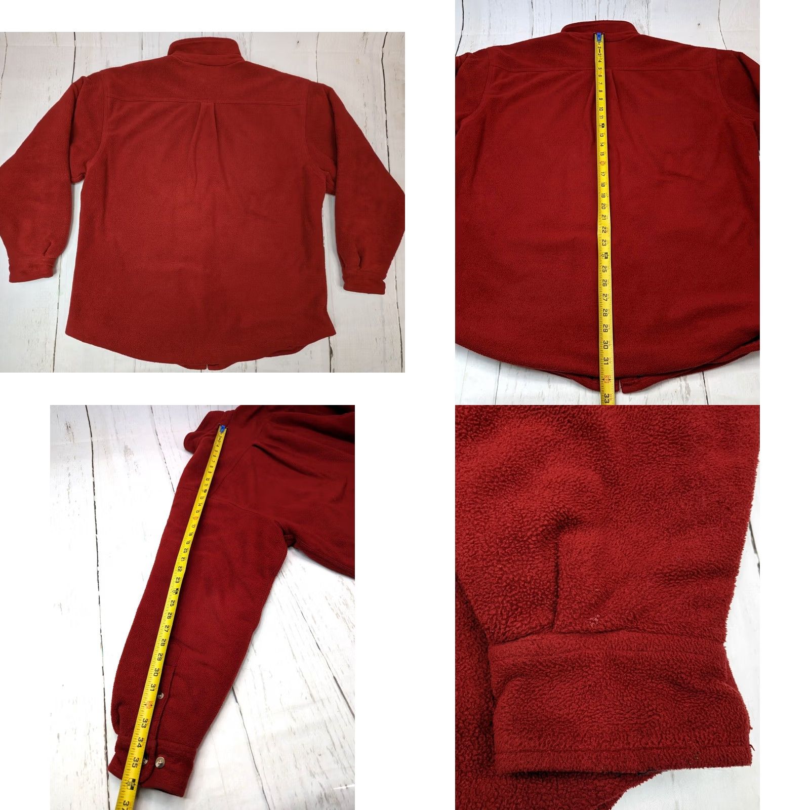 Vintage RedHead Mens XL Red Fleece Jacket Shacket Full Zip Plaid Lined Barn Work Coat Size US XL / EU 56 / 4 - 8 Thumbnail