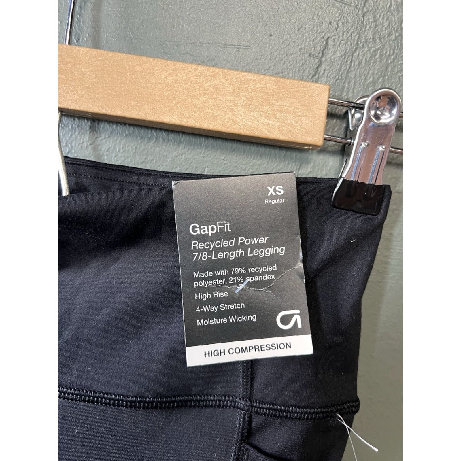 Gap GapFit Womens Legging Black Recycled Power 7/8 Size XS NWT Size 26" / US 2 / IT 38 - 3 Thumbnail