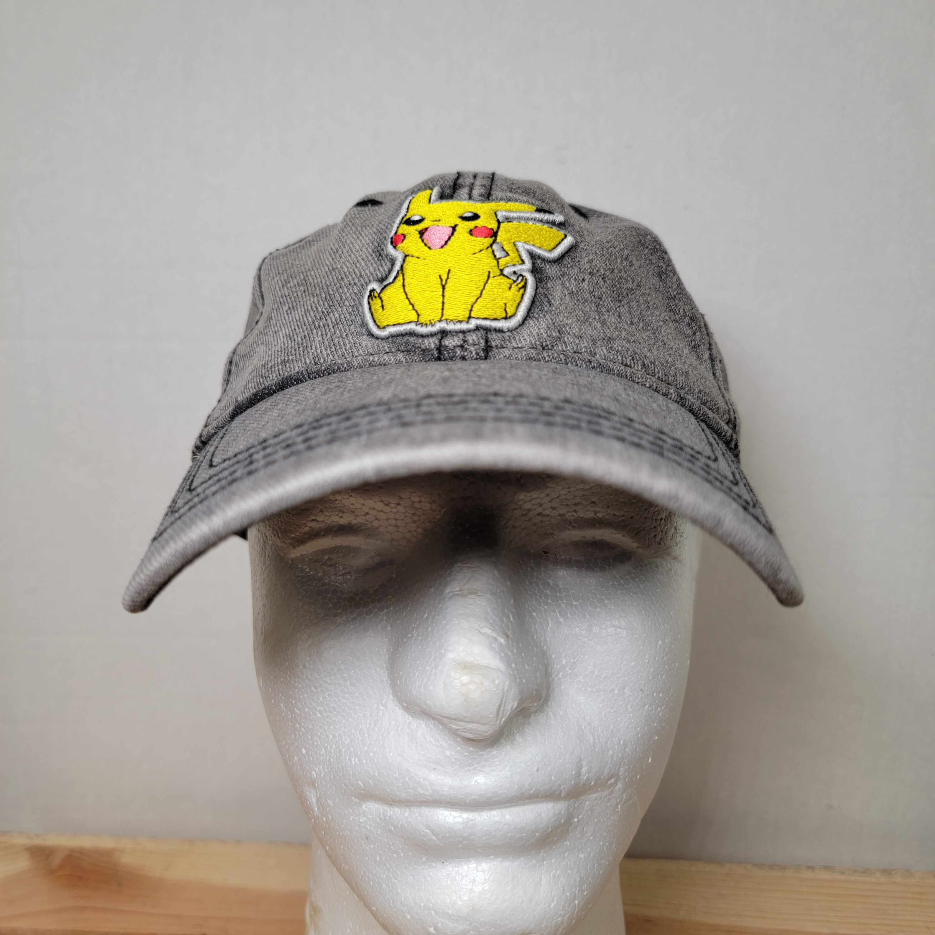 Pokemon Pokemon Grey Demin Adjustable Pikachu Ball Cap - OSFM Size ONE SIZE - 2 Thumbnail