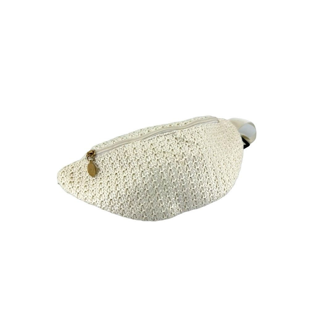 Vintage Vintage White Crochet Fanny Outdoor Waist Belt Bag Size ONE SIZE - 1 Thumbnail