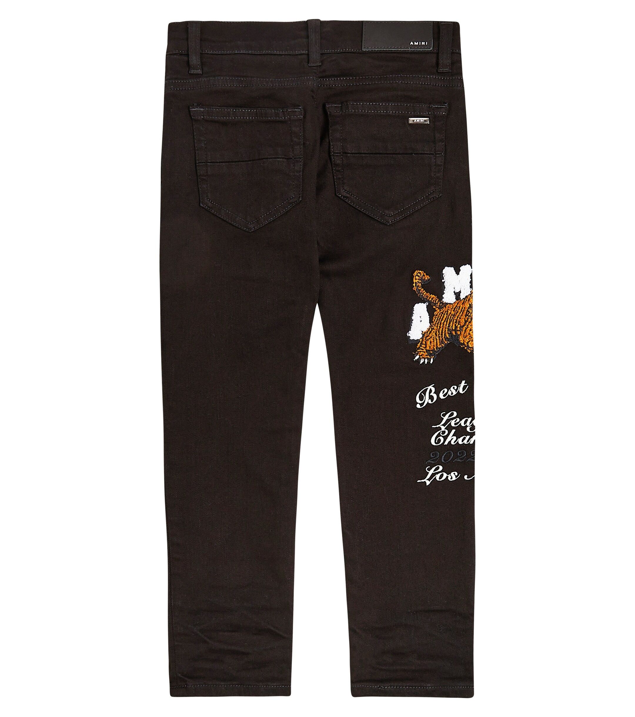 Amiri o1w1db11224 KIDS Logo Embroidered Jean in Black Size US 26 / EU 42 - 3 Thumbnail