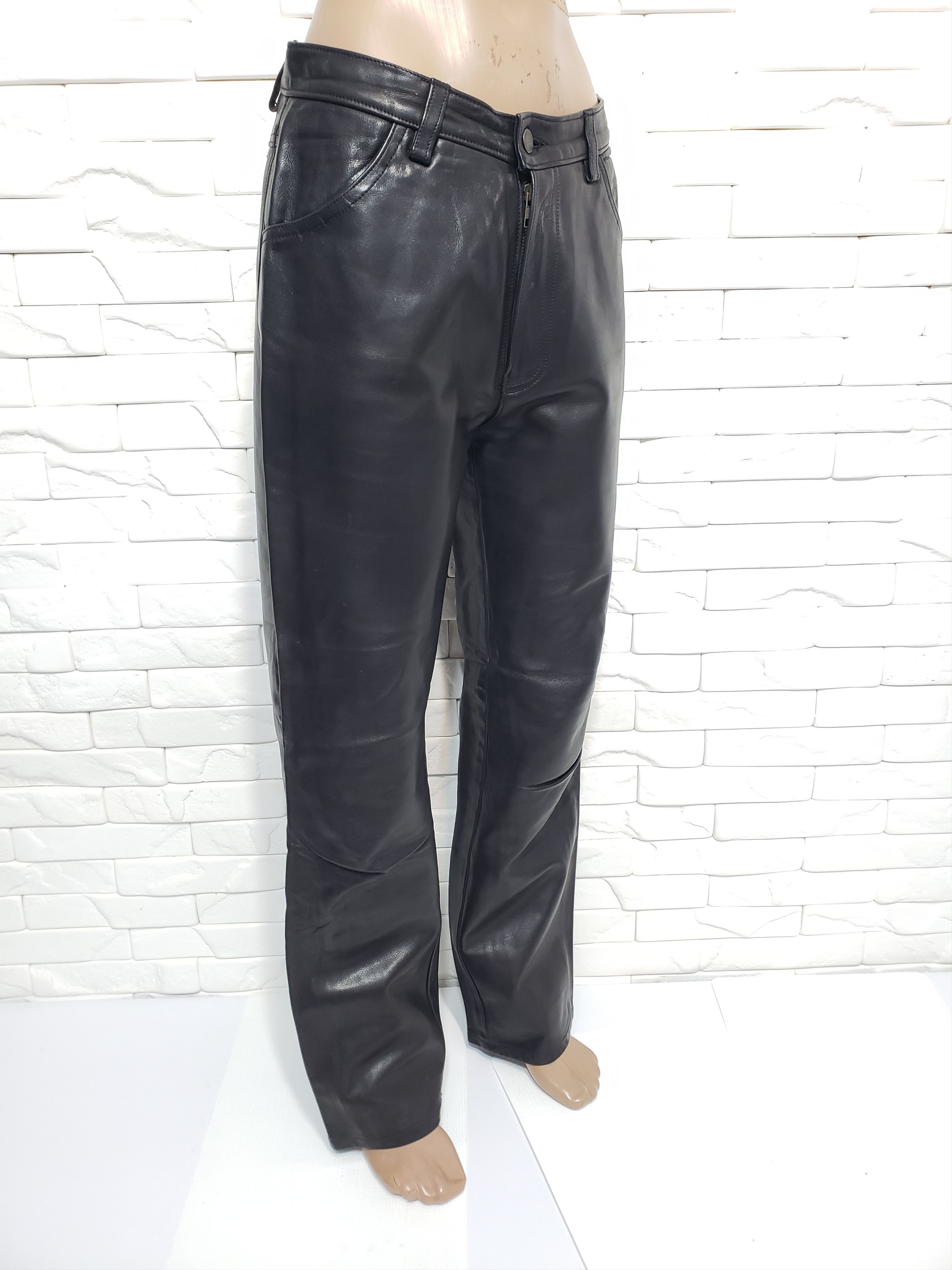 Genuine Leather Men's leather pants. Size US 34 / EU 50 - 3 Thumbnail