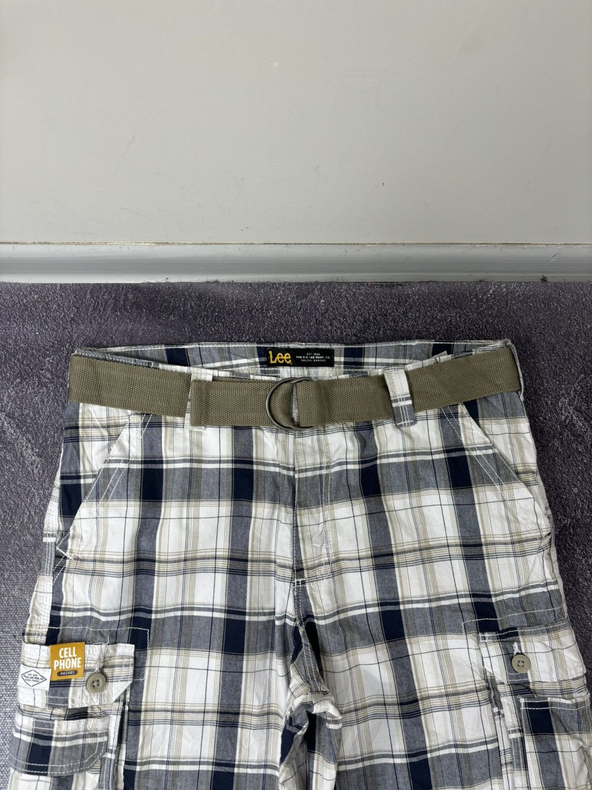 Lee Vintage Lee Y2K Military Hype Belted Baggy Cargo Shorts Size US 34 / EU 50 - 6 Thumbnail
