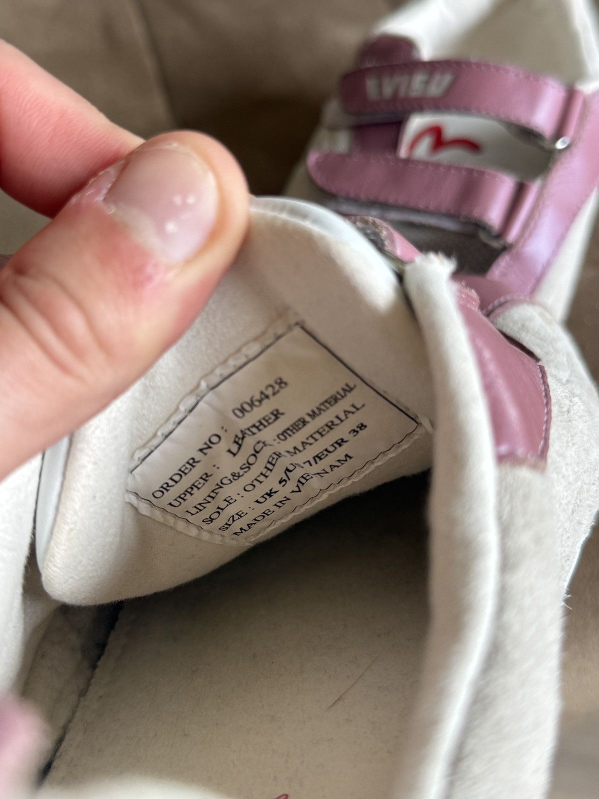Evisu Vintage Evisu Pink Suede & Leather Velcro Sneakers (Rare) Size US 7 / IT 37 - 9 Thumbnail