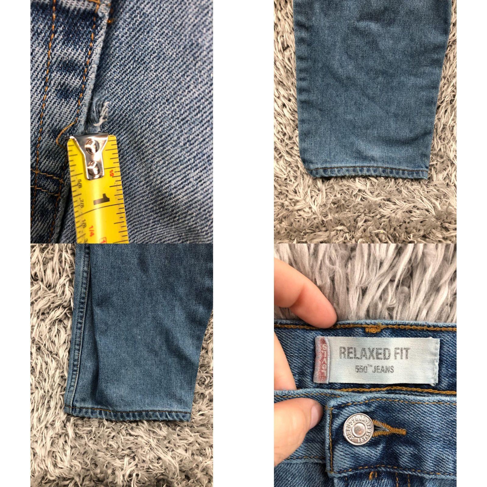 Levi's Levi's 550 Jeans Relaxed Straight Size 34x31 Mens Mid Rise Medium Wash Blue FLAW Size US 34 / EU 50 - 9 Thumbnail