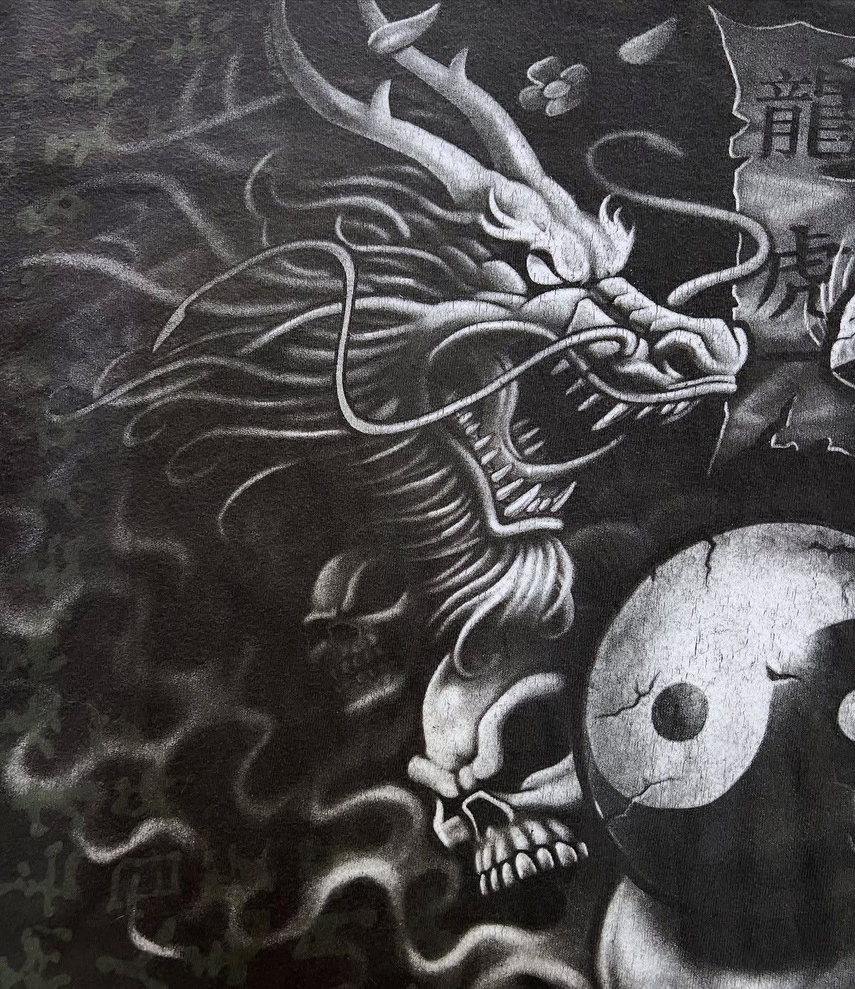 Japanese Brand Yin Yang Dragon Tiger Japanese Graphic Tee Size US XL / EU 56 / 4 - 2 Thumbnail