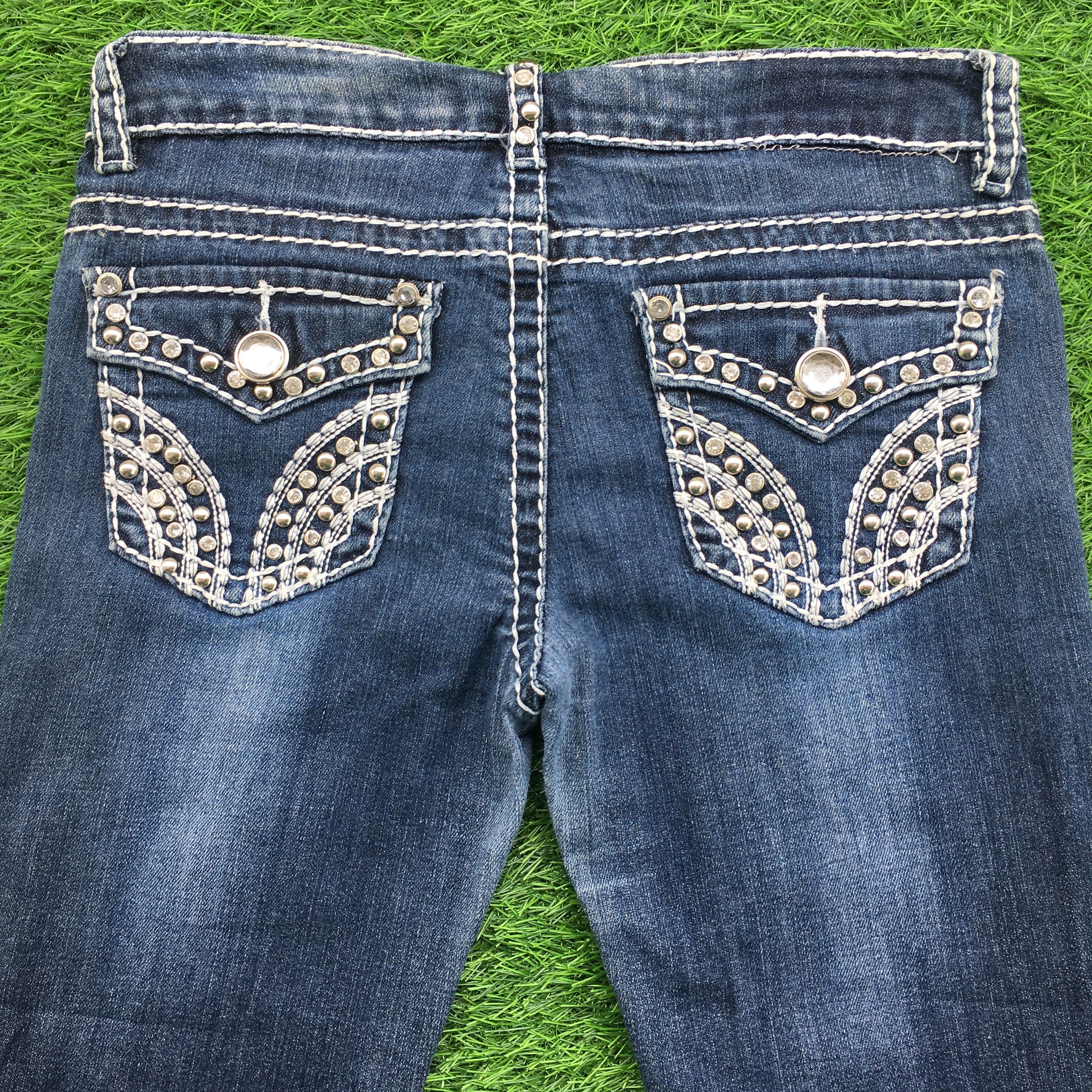 Grace in LA × Jean Miss Chic Slim Boot Cut Jeans D-977 Size 27" / US 4 / IT 40 - 4 Thumbnail