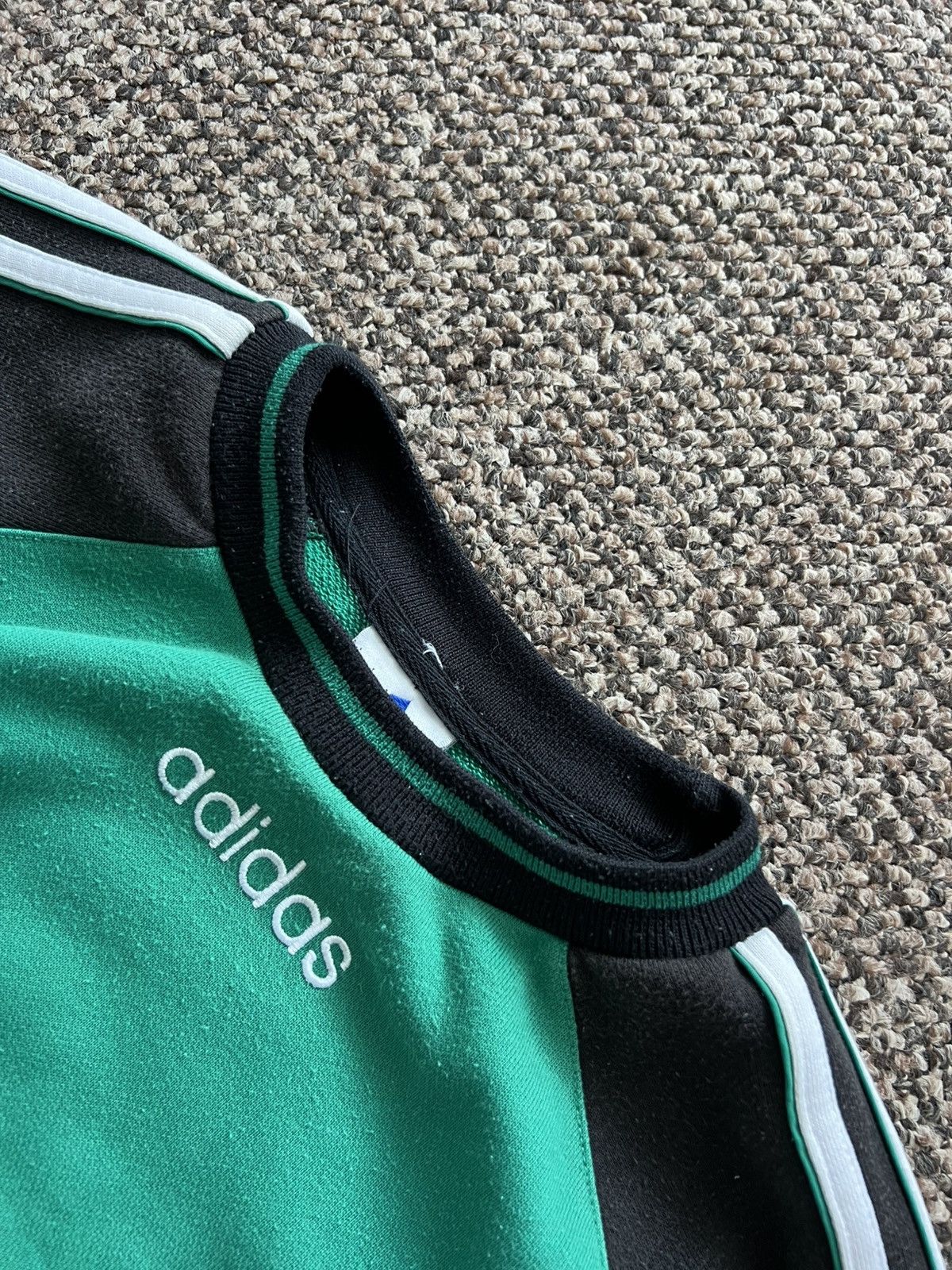 Adidas Adidas Rare Archive Panel Crewneck Y2K Vintage Green Black Size US XL / EU 56 / 4 - 7 Thumbnail